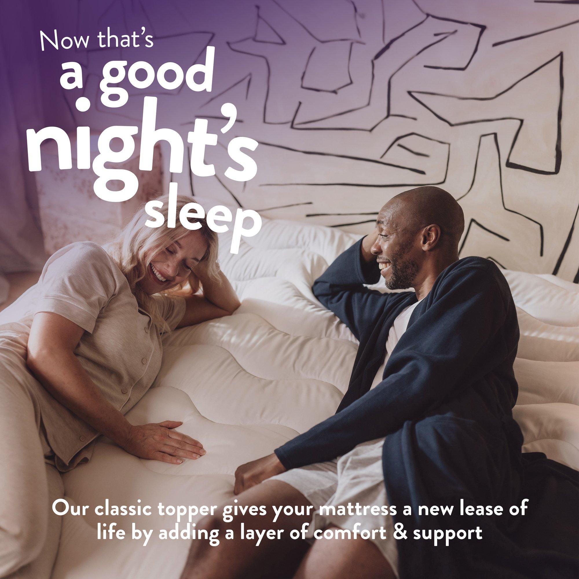 White - Slumberdown - Sleep Soundly 2.5cm Mattress Topper - 2