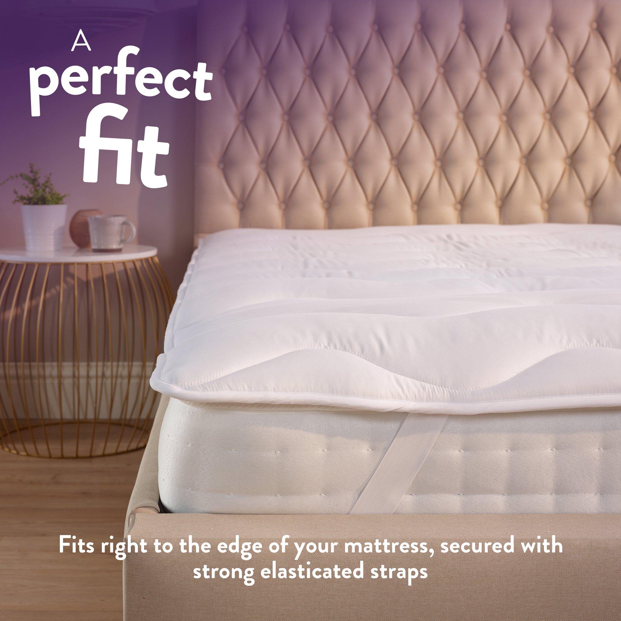 White - Slumberdown - Sleep Soundly 2.5cm Mattress Topper - 5