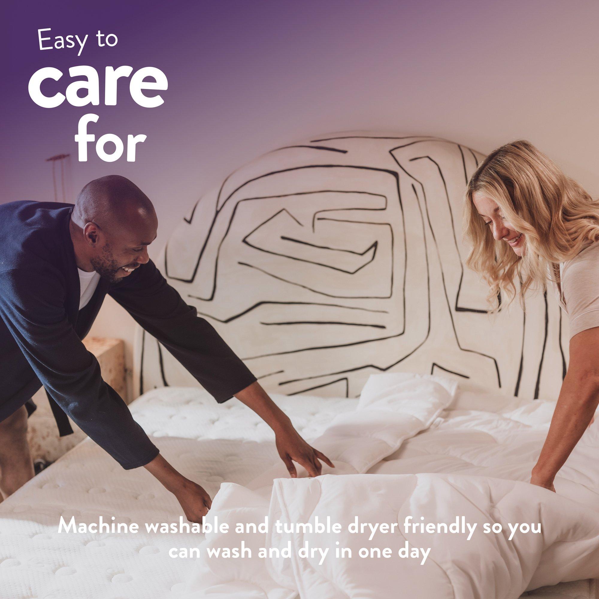 White - Slumberdown - Sleep Soundly 2.5cm Mattress Topper - 6