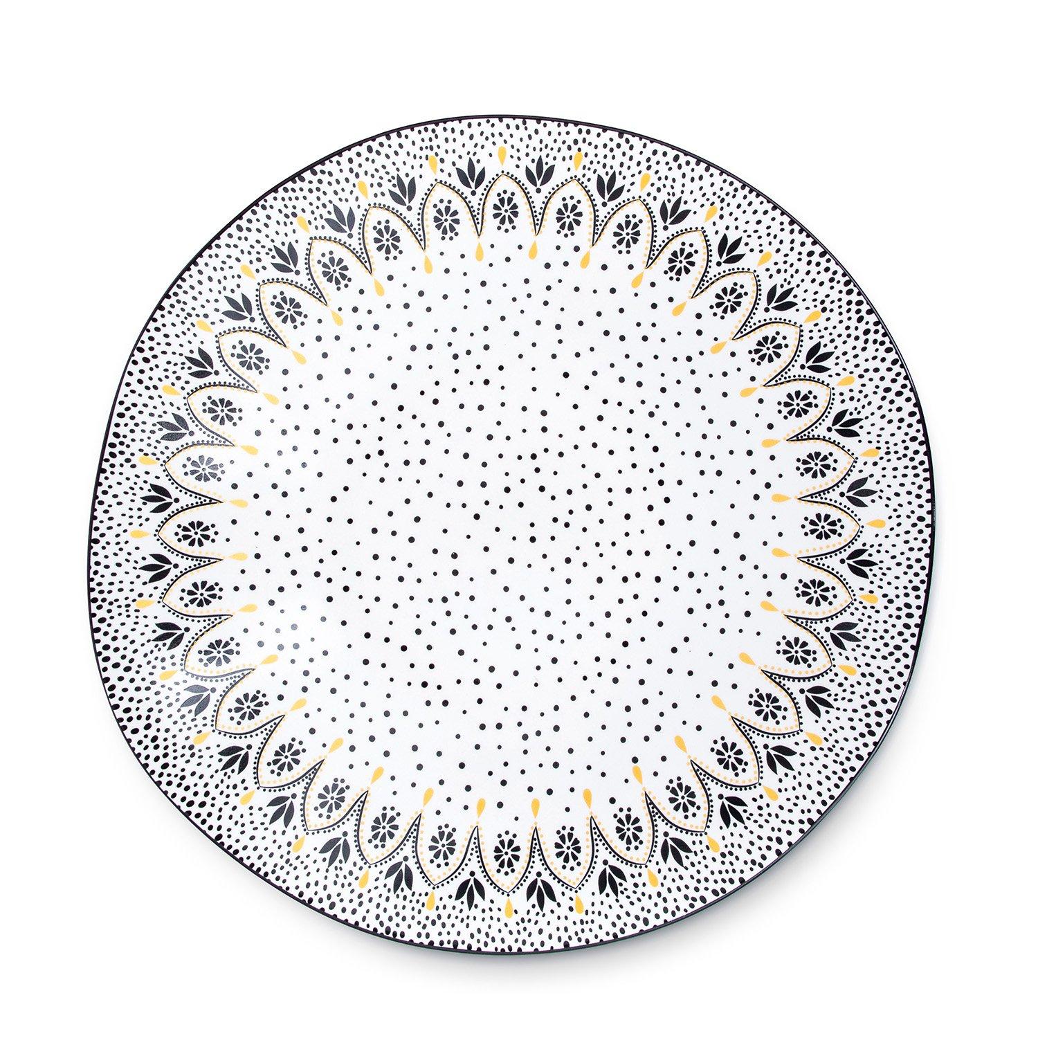 Black White - Sara Miller London - Miller Artisanne Noir Large Serving Bowl - 1