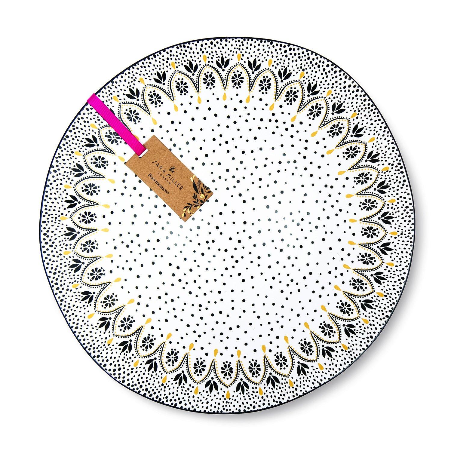 Black White - Sara Miller London - Miller Artisanne Noir Large Serving Bowl - 4