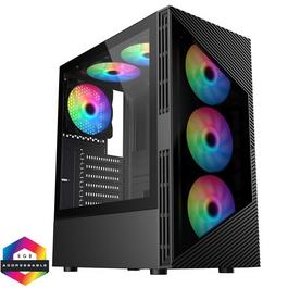 CiT Impact Black ATX Gaming Case with Darkened Tempered Glass