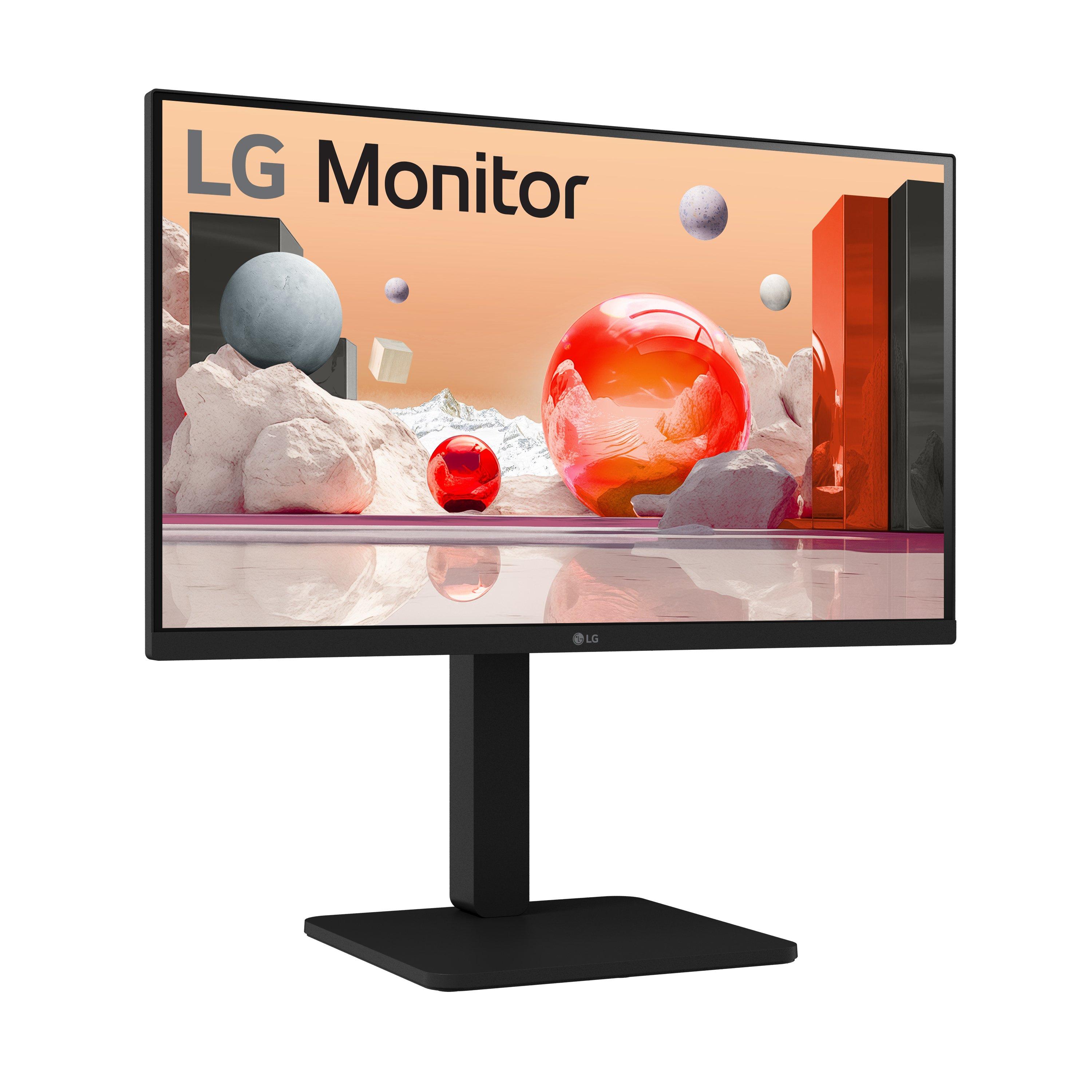 Black - LG - LG Monitor 24BA450 24 Inch FHD 1080p 100Hz 5ms Response Time IPS Panel - 5