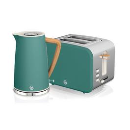 Swan Swan Nordic 1.7L Kettle and 2 Slice Toaster Green