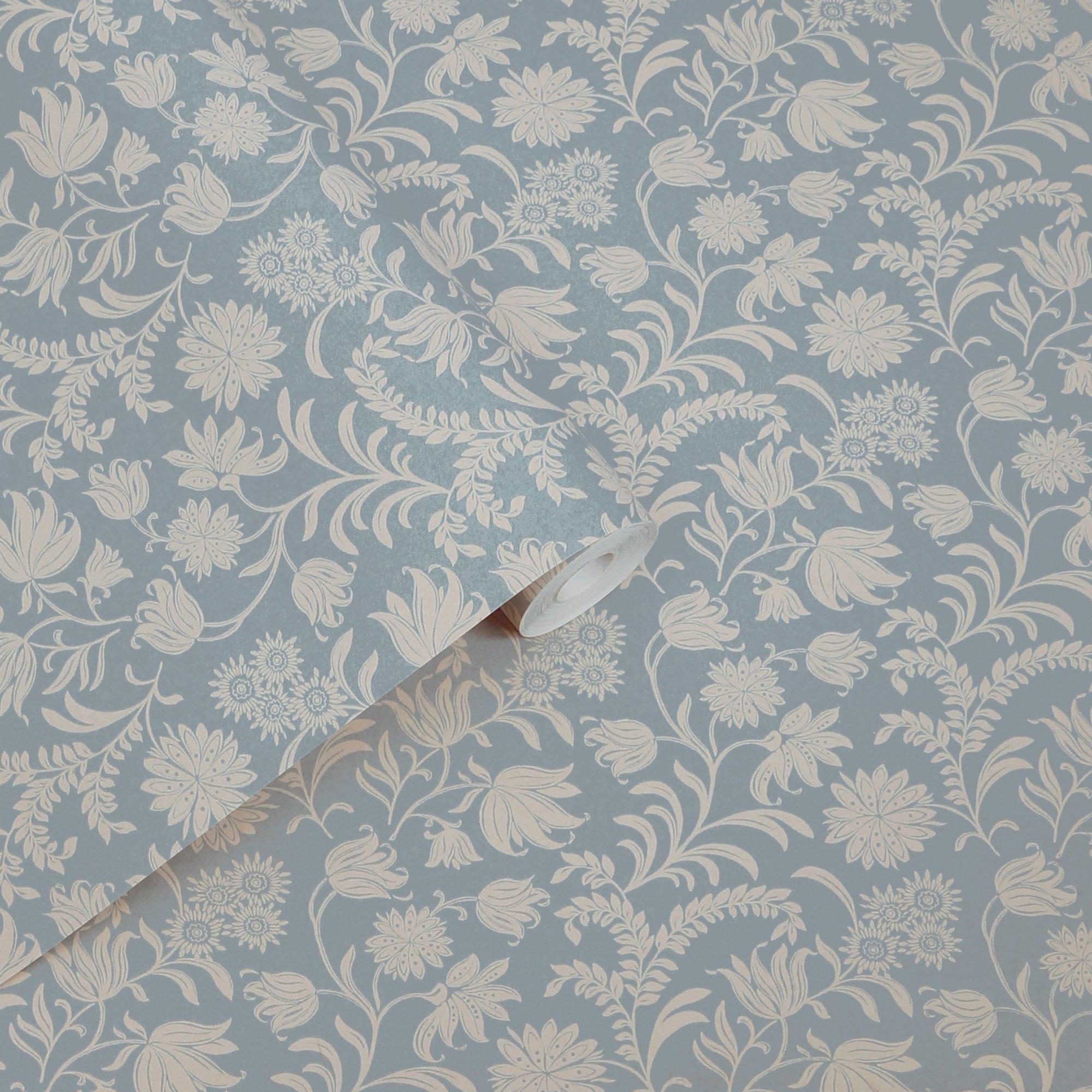 Blue - Laura Ashley - Hemingway Seaspray Wallpaper - 3