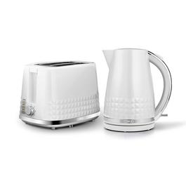 Tower Tower Solitaire 1.5L Kettle + 2 Slice Toaster Whit