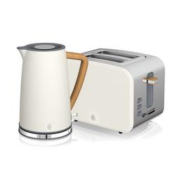 Swan Swan Nordic 1.7L Kettle + 2 Slice Toaster White