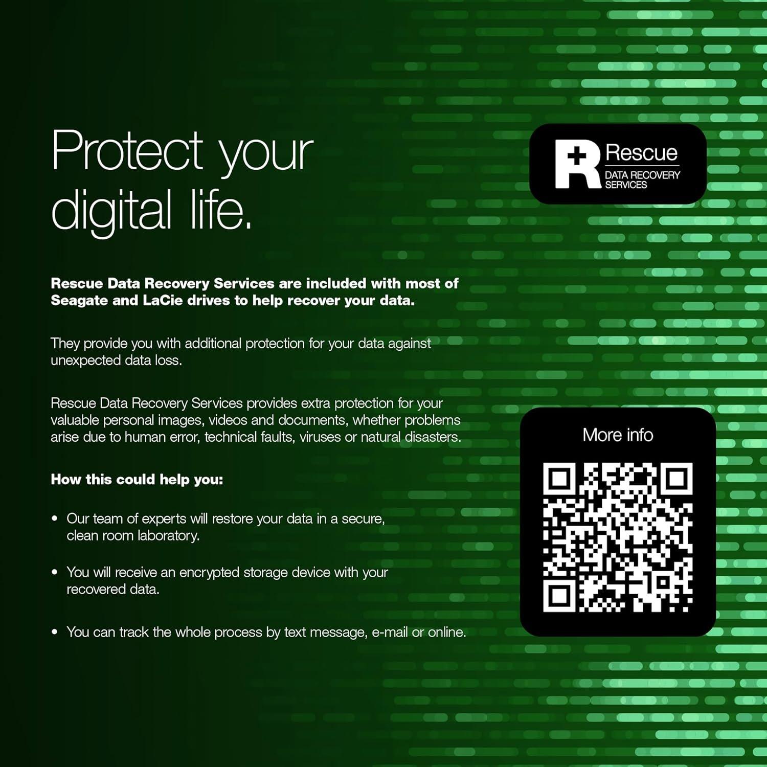 Zwart - Seagate - Touch Hub 20TB External HDD – USB-C & USB 3.0 port for Desktop Workstation Laptops & Mac - 2