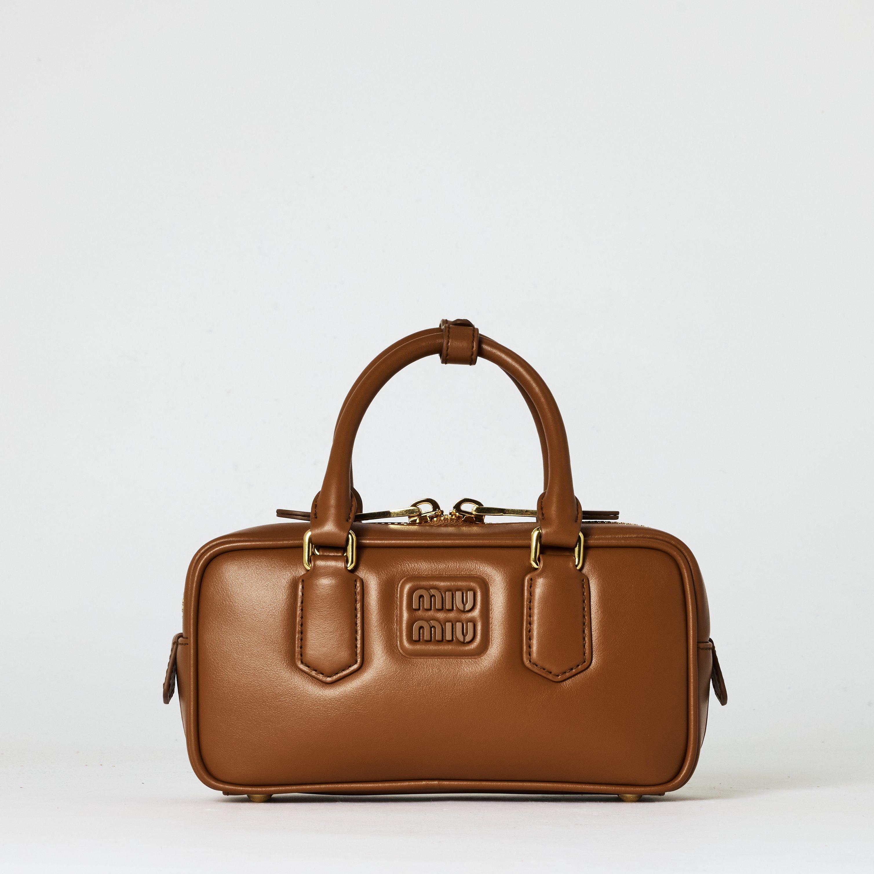 Cognac - Miu Miu - Women's Arcadie Top Handle Bag - 1