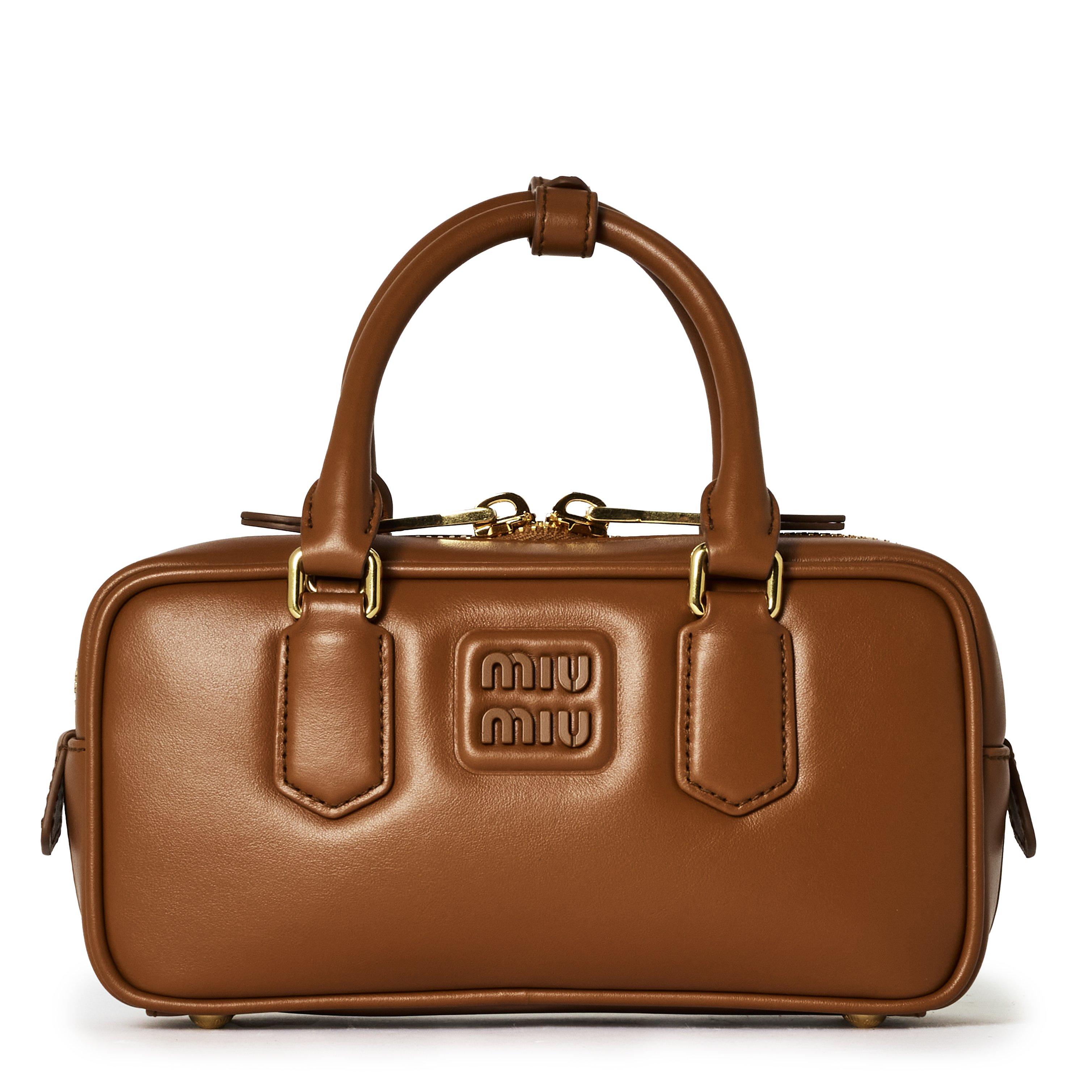 Miu Miu Women's Arcadie Top Handle Bag - Cognac