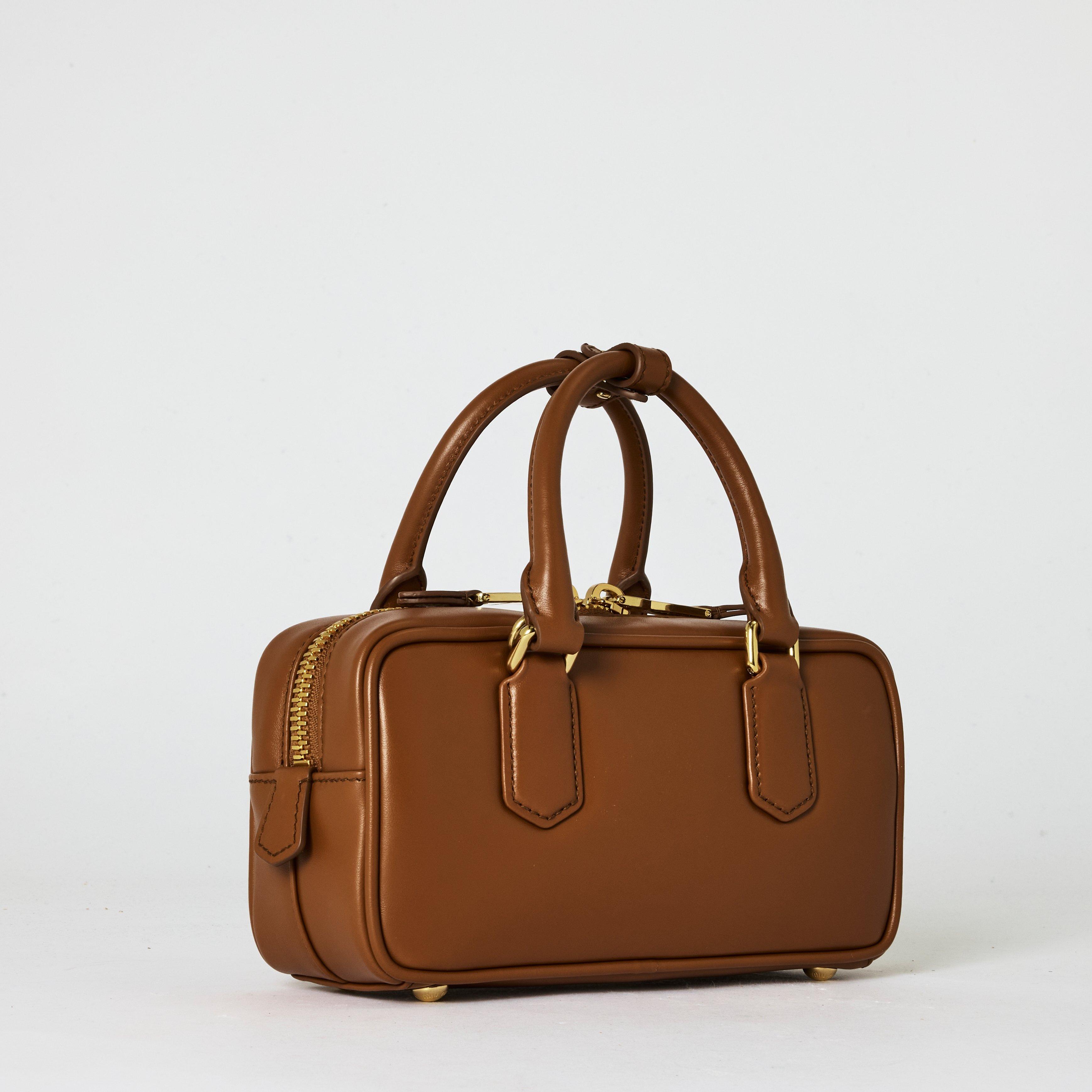 Cognac - Miu Miu - Women's Arcadie Top Handle Bag - 2