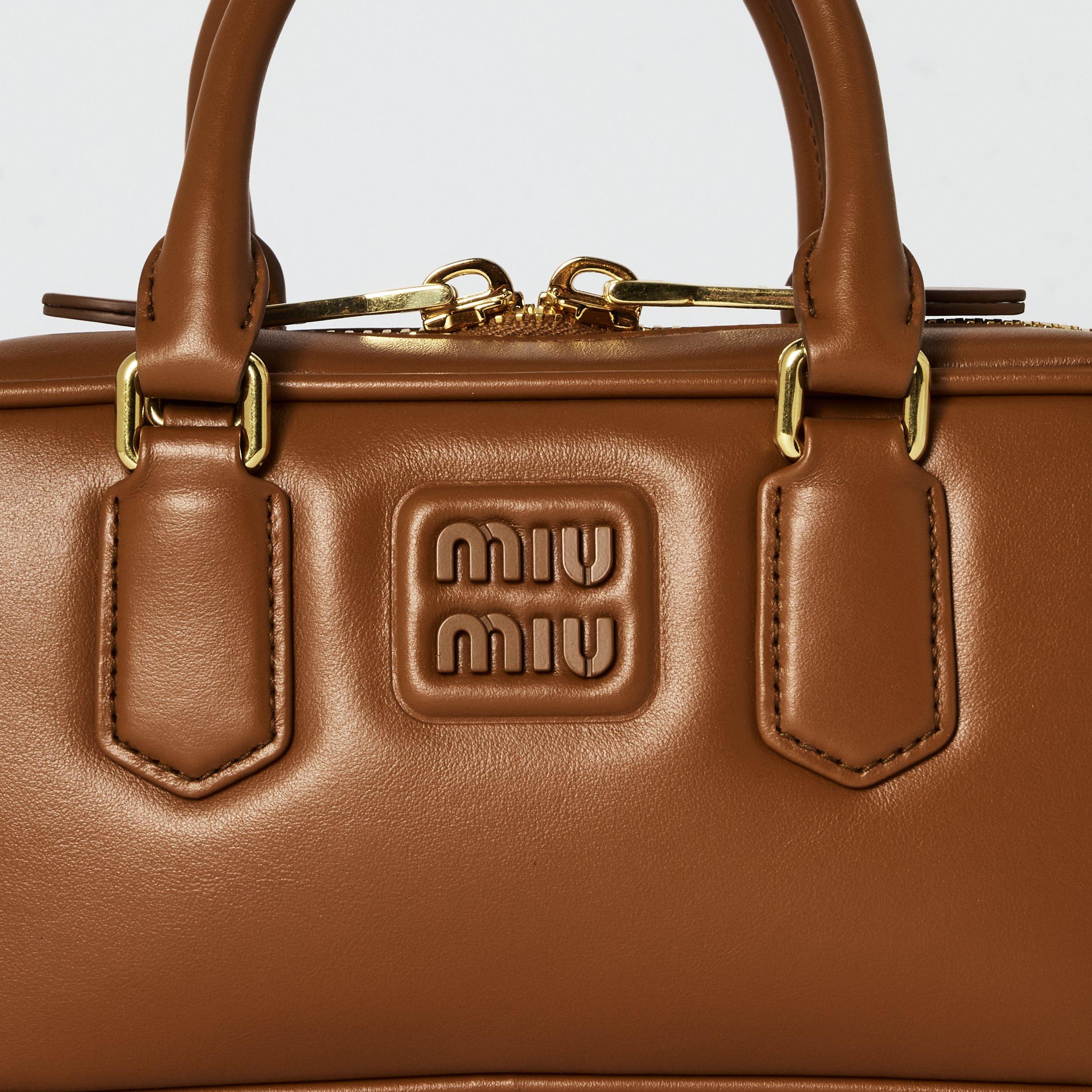 Cognac - Miu Miu - Women's Arcadie Top Handle Bag - 4