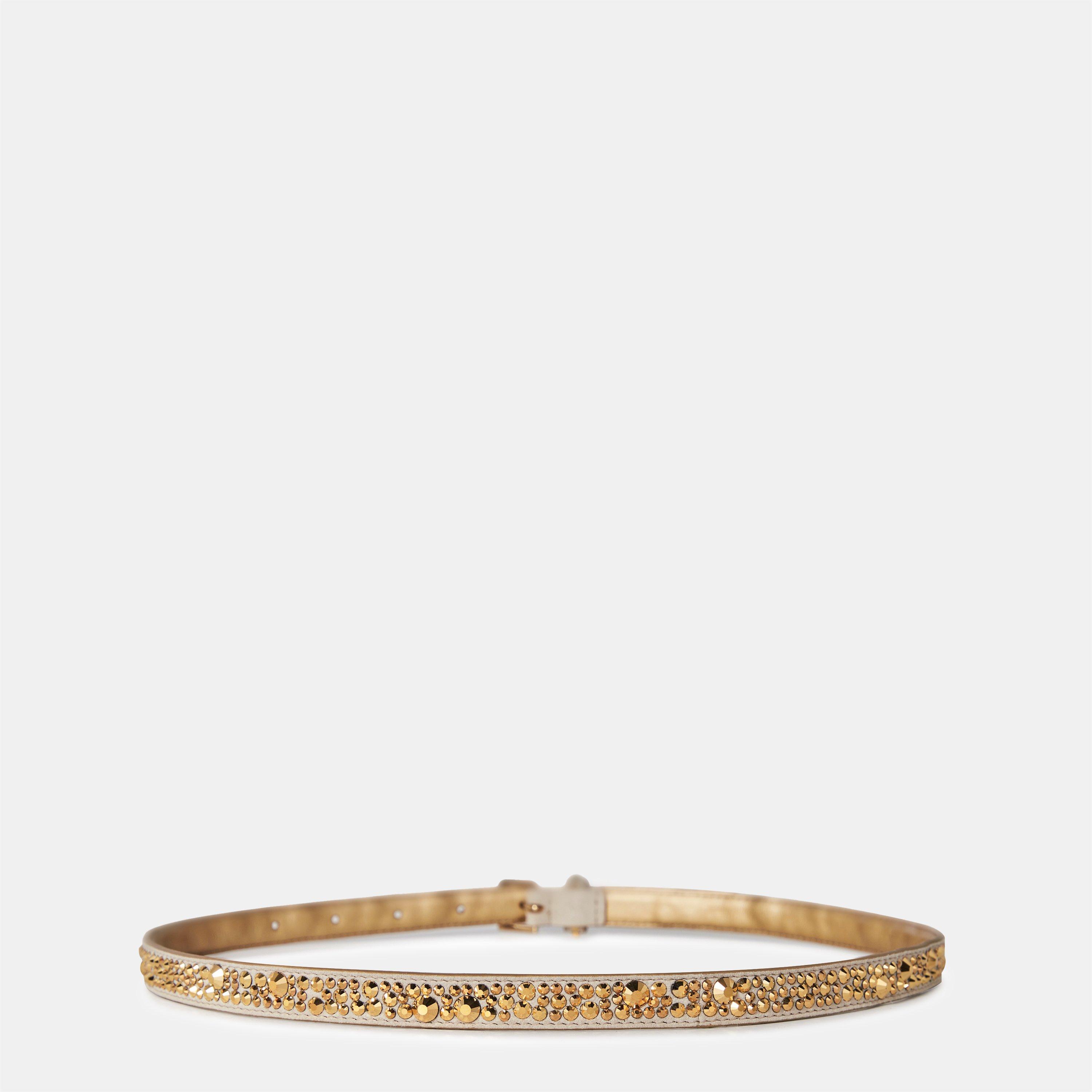 Gold F0522 - Prada - Crystal Degrade Belt - 2