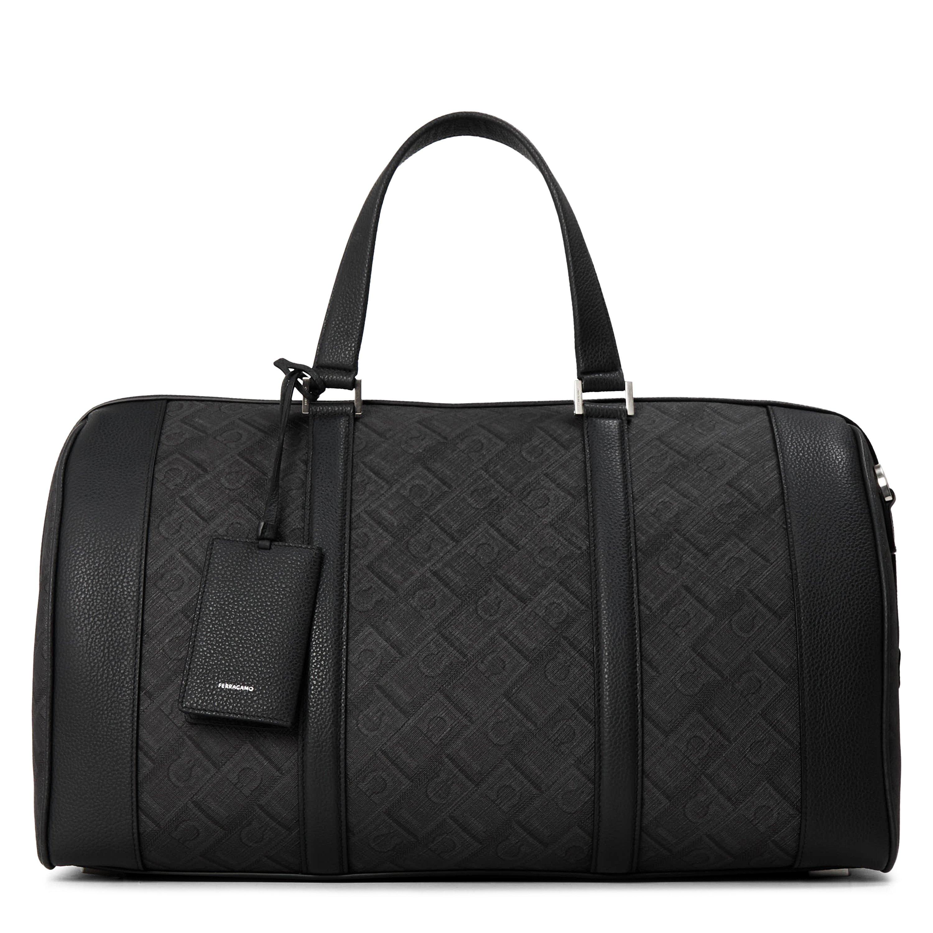 Nero/Grigio - Ferragamo - FG Monogram Holdall Sn63 - 1