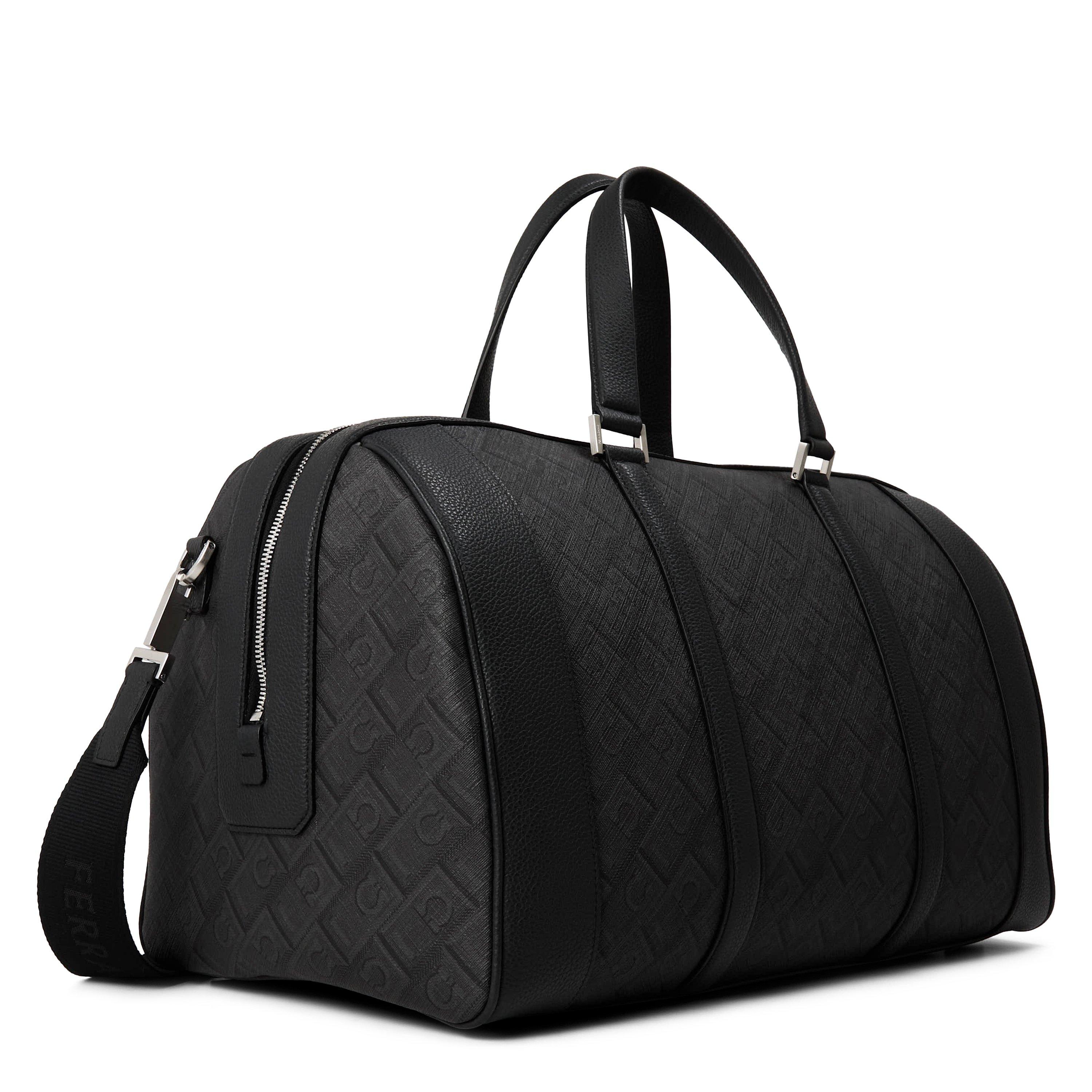 Nero/Grigio - Ferragamo - FG Monogram Holdall Sn63 - 2