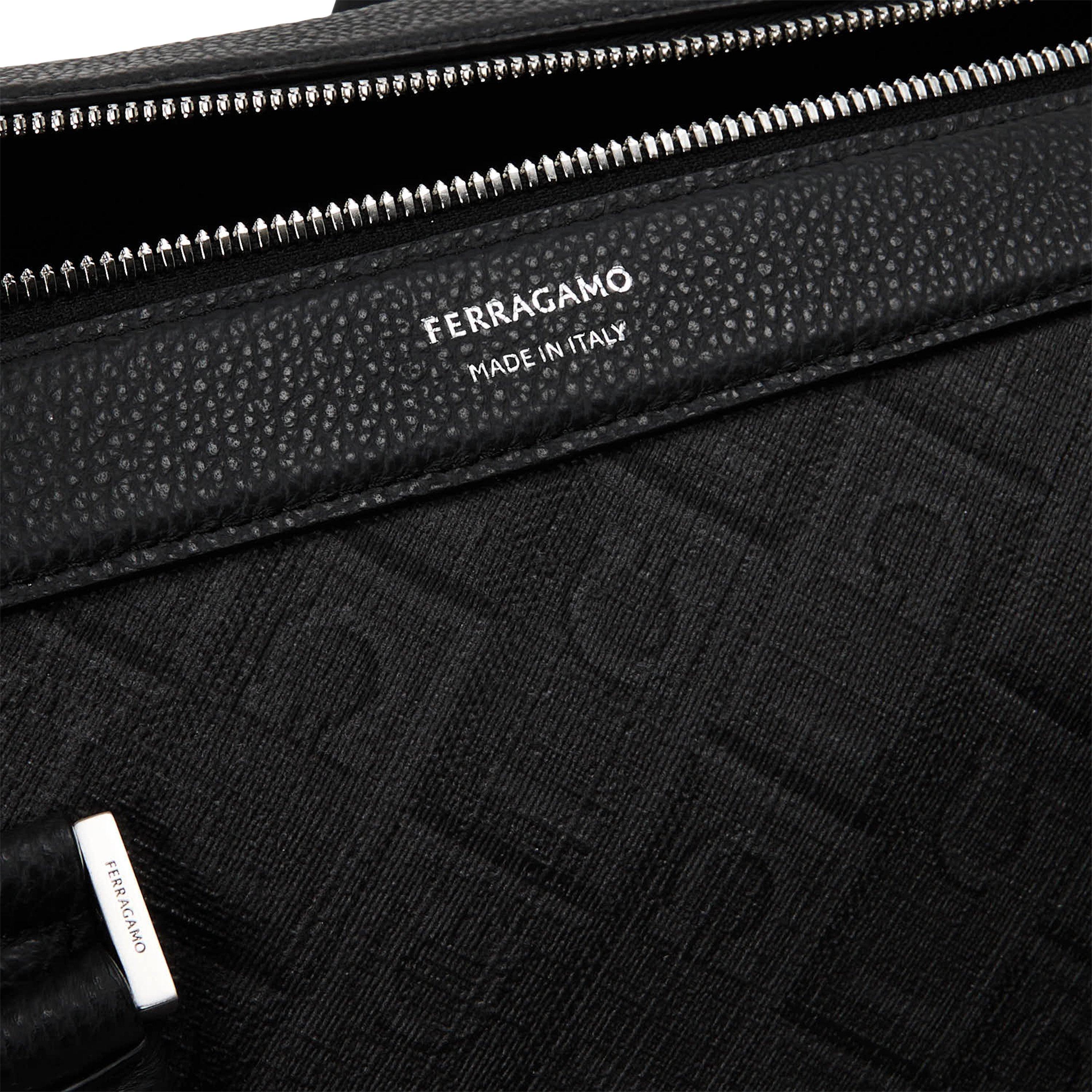 Nero/Grigio - Ferragamo - FG Monogram Holdall Sn63 - 4