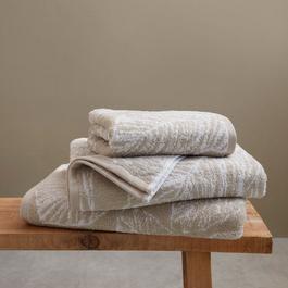 Fusion Matteo Cotton Jacquard Hand Towel in Natural