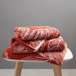 Fusion Matteo Cotton Jacquard Hand Towel in Terracotta