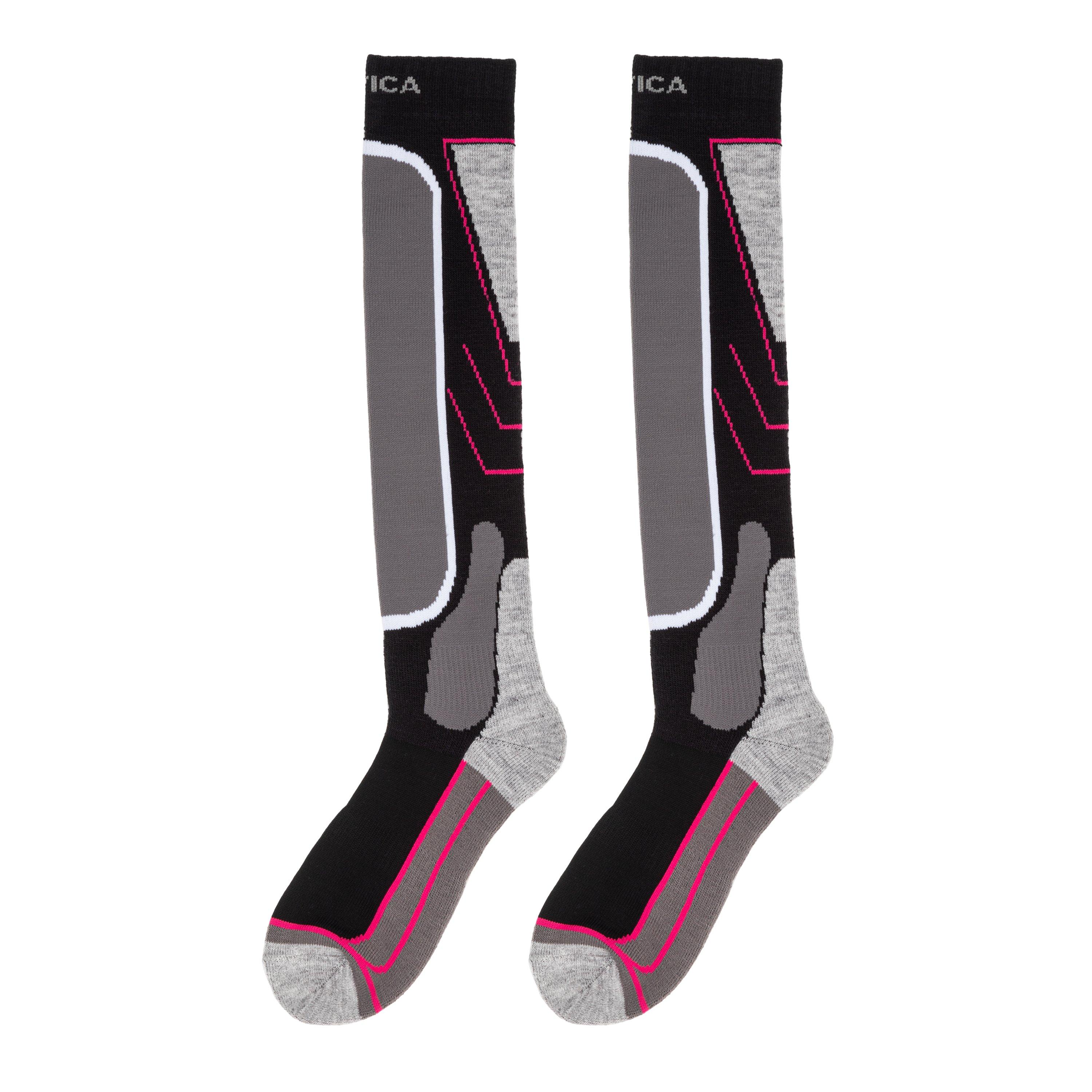 Nevica Women's Meribel 2 Pack Ski Sock - Black - Ladies 4-8