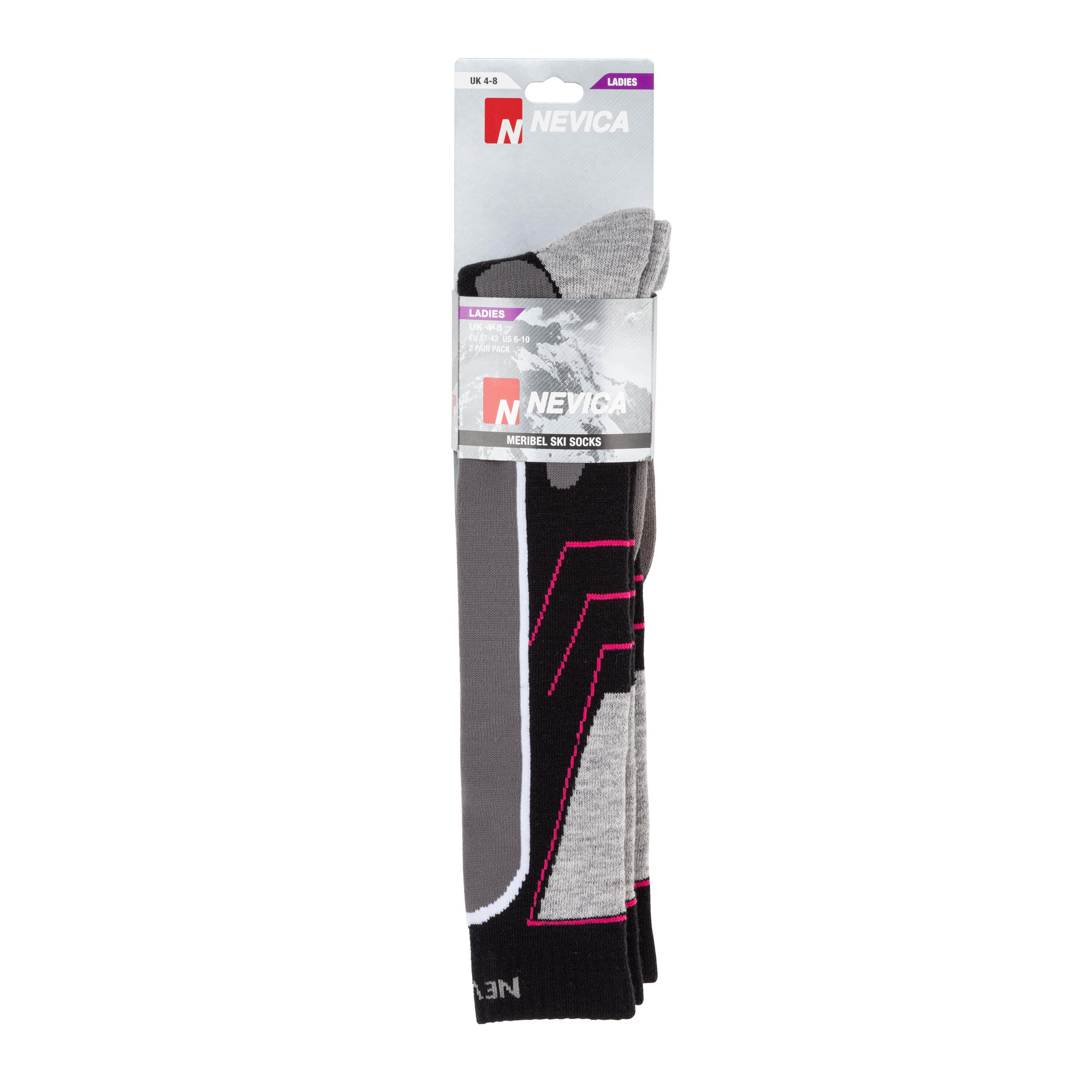 Black - Nevica - Meribel 2 Pack Ski Sock Womens - 6