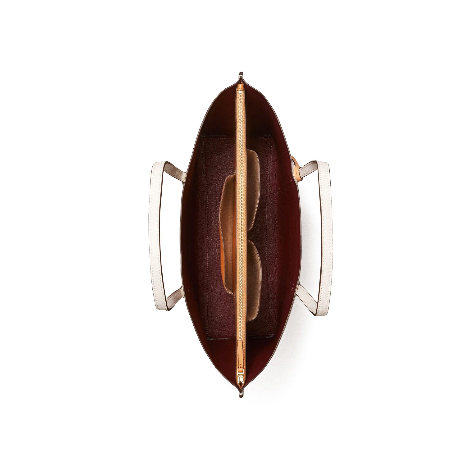 New Ivory - Tory Burch - Womens Triple Tote Bag - 5