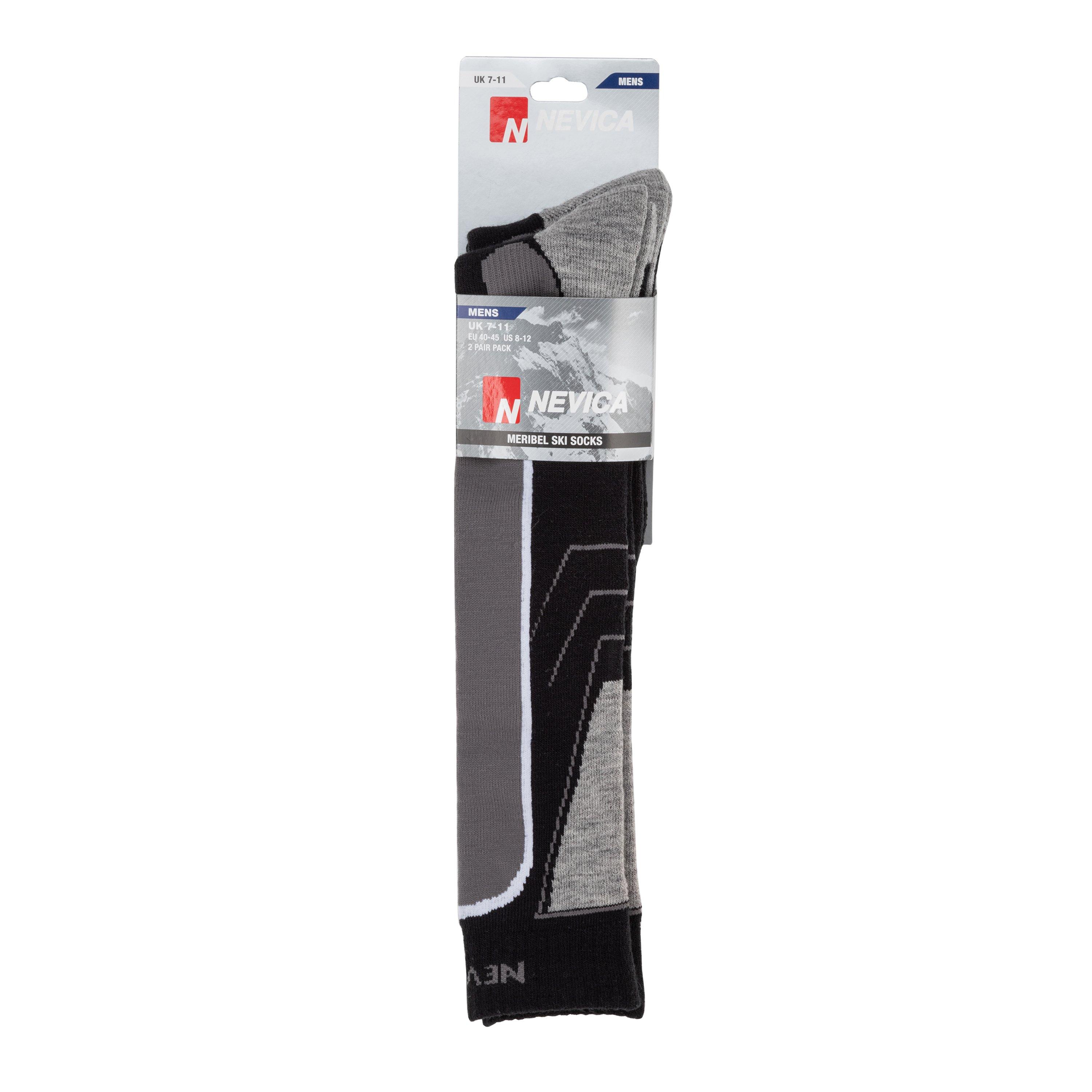 Black - Nevica - Meribel 2 Pack Ski Sock Juniors - 6