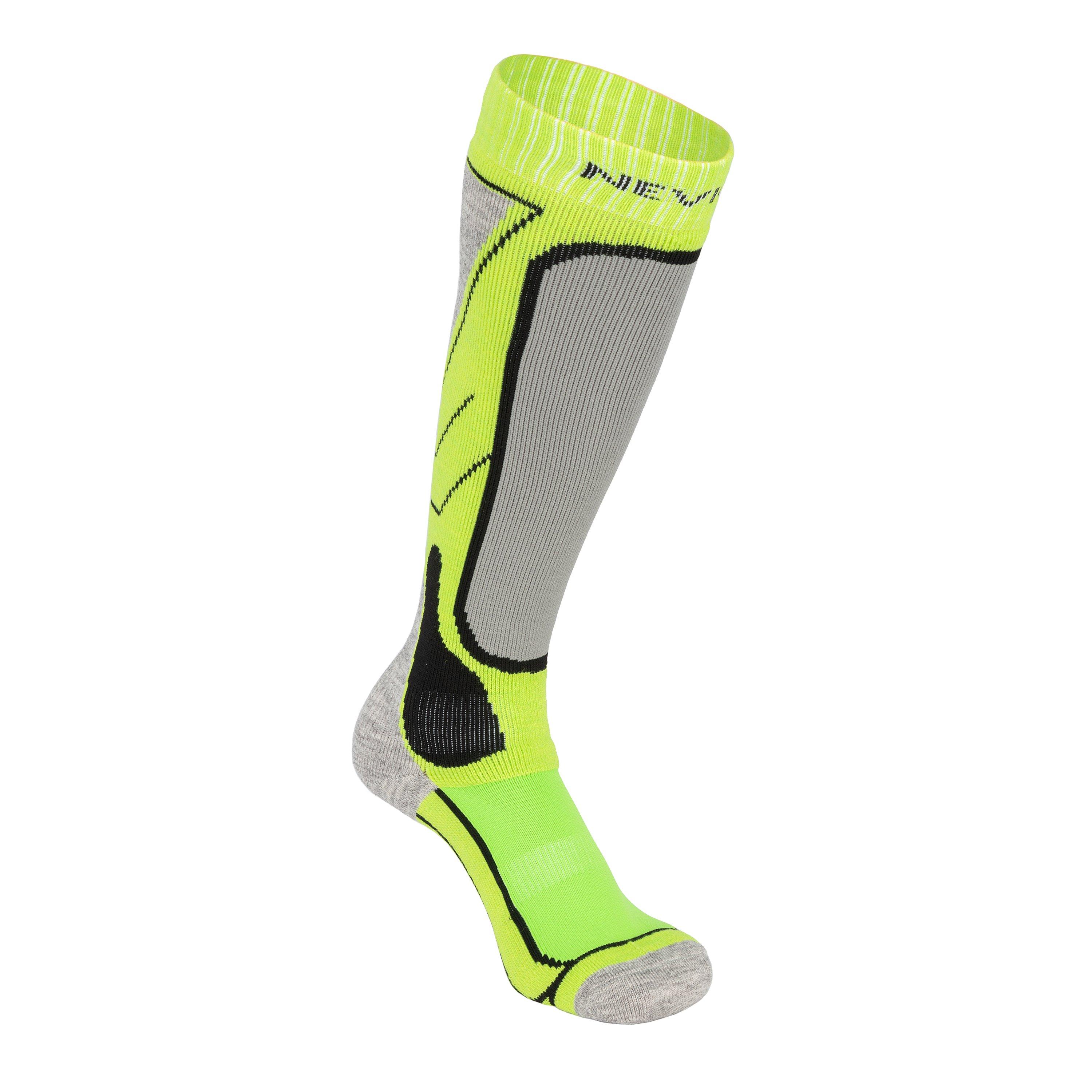 Lime Green - Nevica - Meribel 2 Pack Ski Sock Juniors - 2