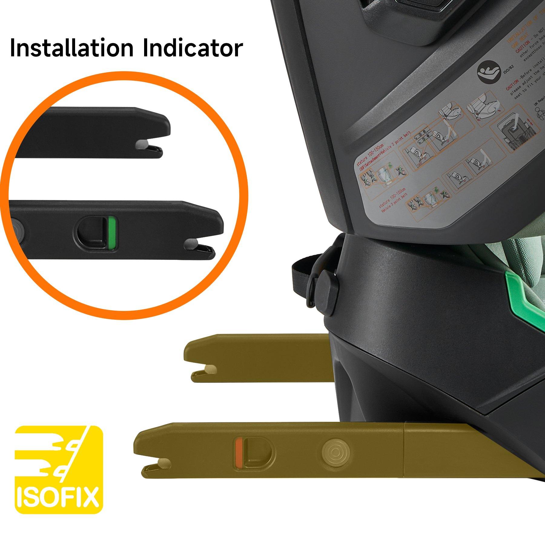 Green - JoviKids - JoviKids Rober Folding Booster Car Seat - Green - 4