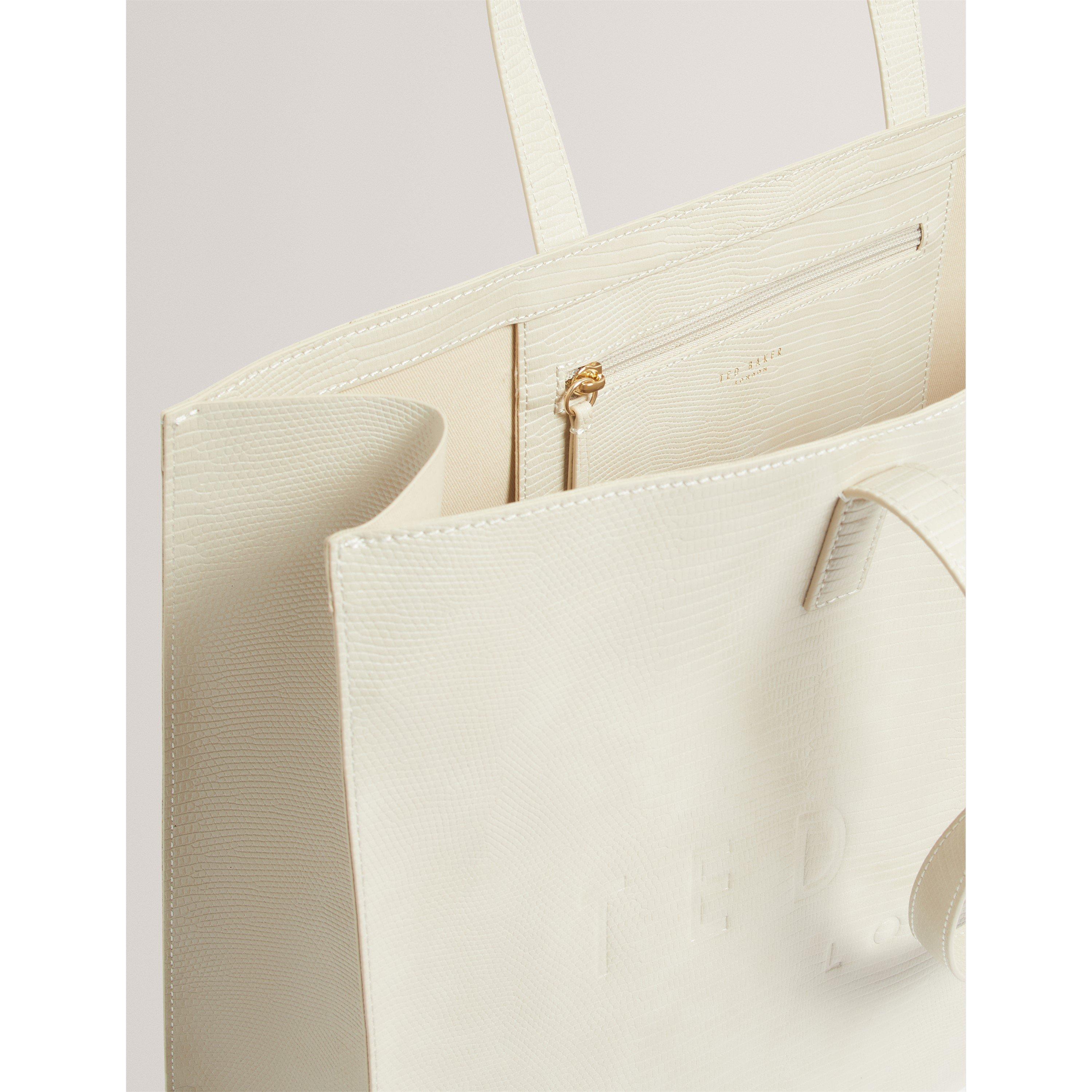 Beige - Ted Baker - Ted XL Lizard Tote Ld71 - 4