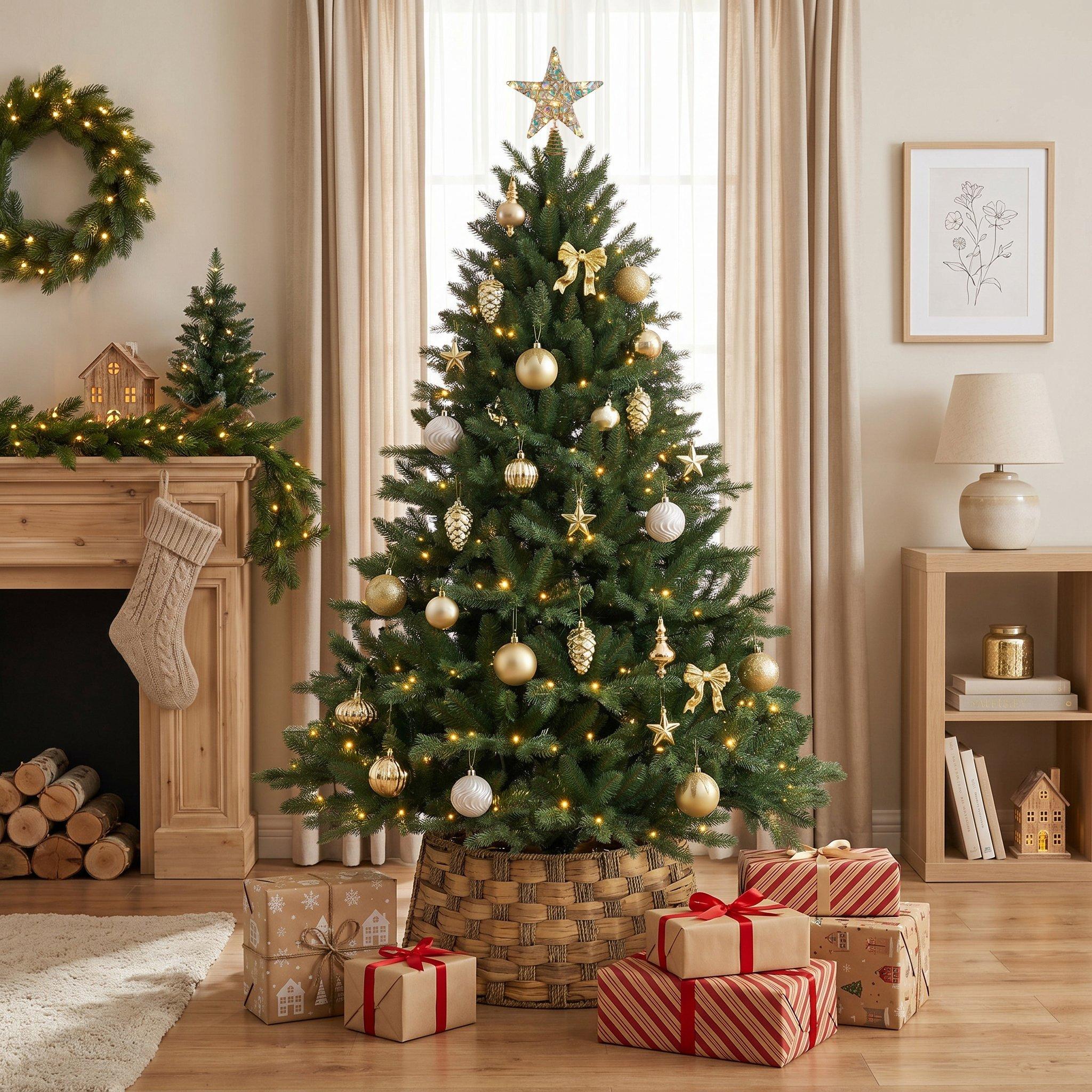 Wood - The Spirit Of Christmas - Natural Christmas Tree Base Cover - 2