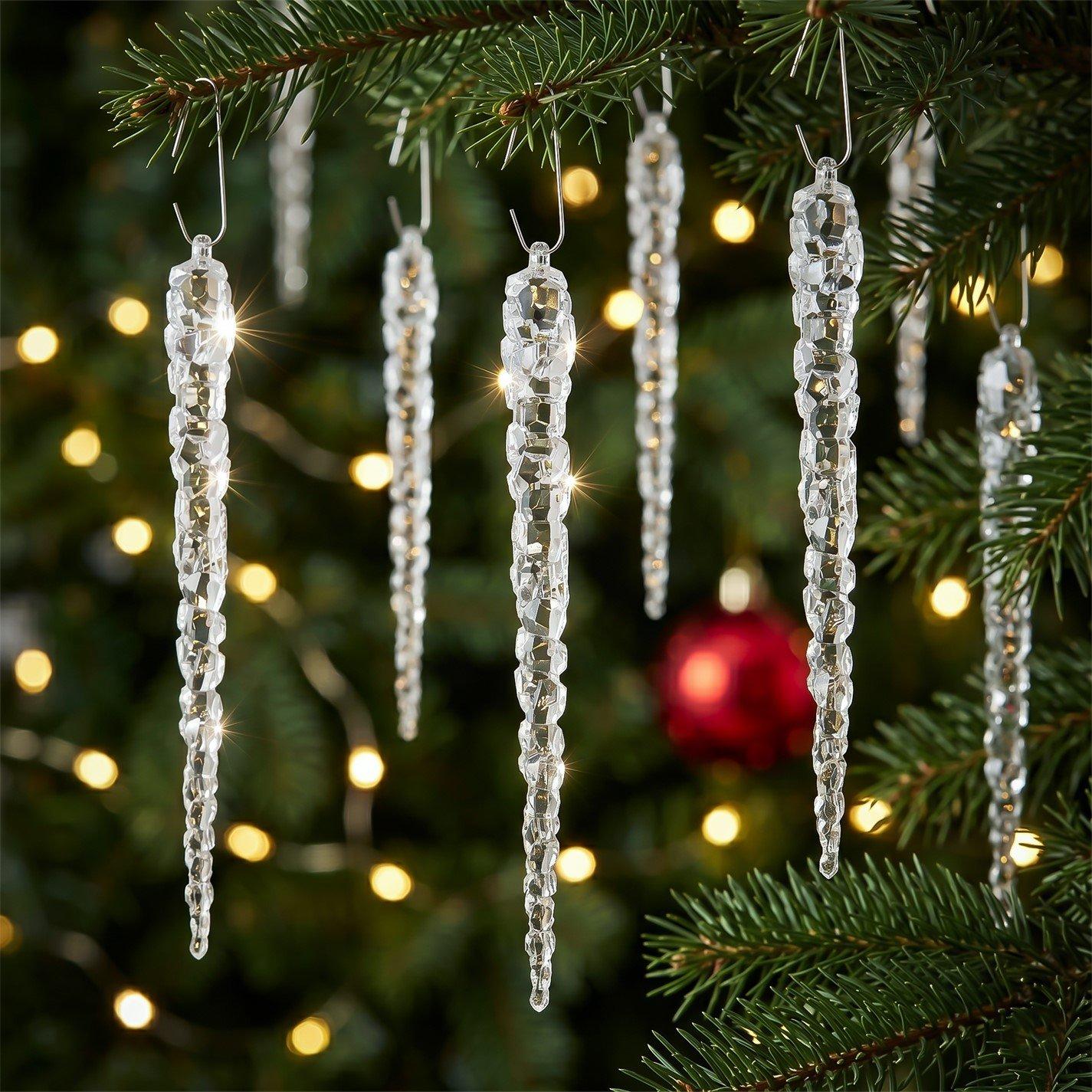Icicles - The Spirit Of Christmas - 10 Pack Icicle Tree Decorations - 1
