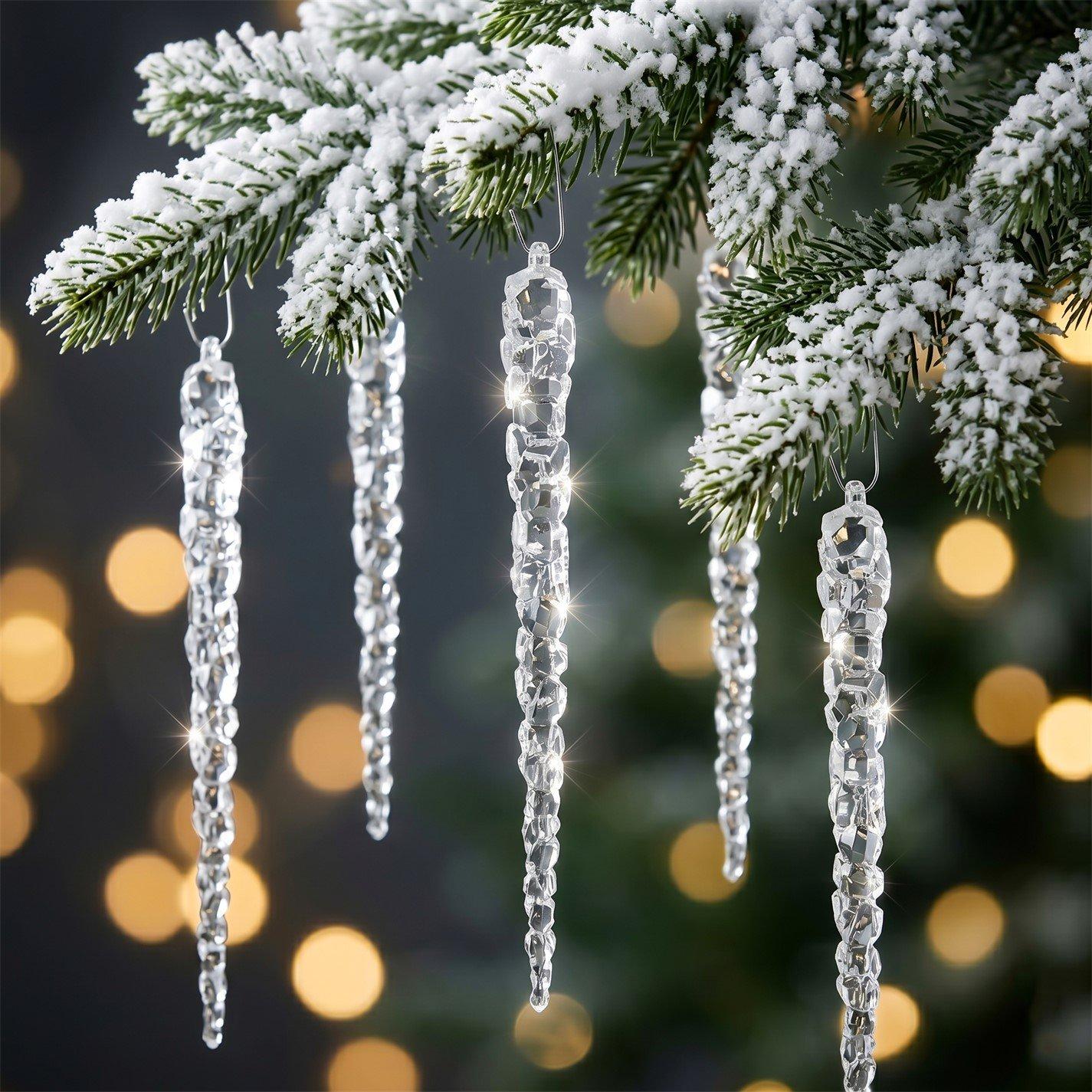 Icicles - The Spirit Of Christmas - 10 Pack Icicle Tree Decorations - 5