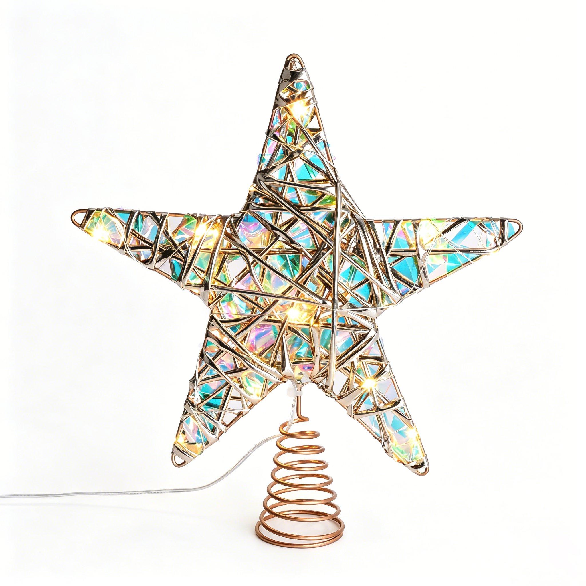 Gold Holograpic - The Spirit Of Christmas - Holographic Tree Topper - 3