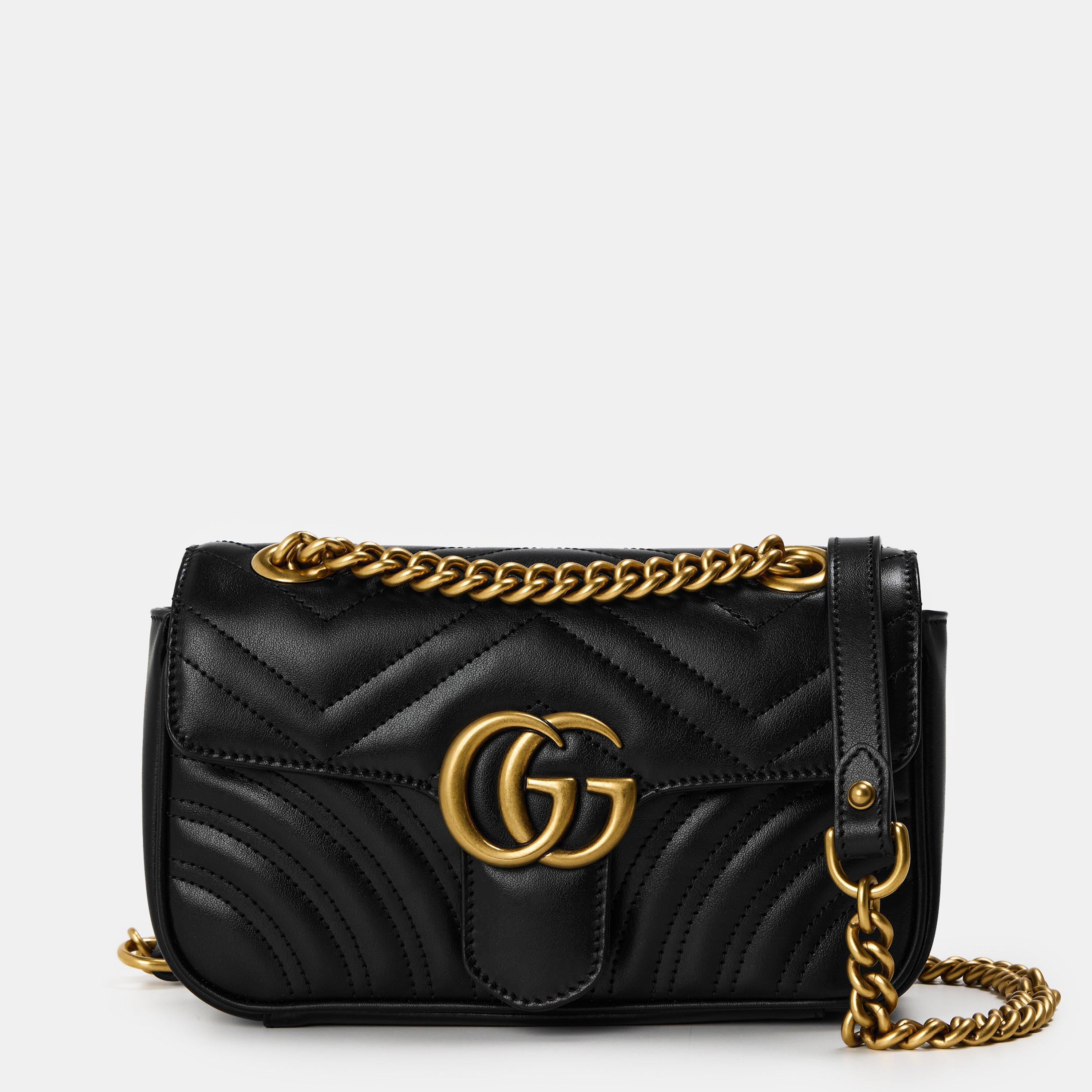 Gucci GG Marmont Matellassé Mini Bag - Black 1000