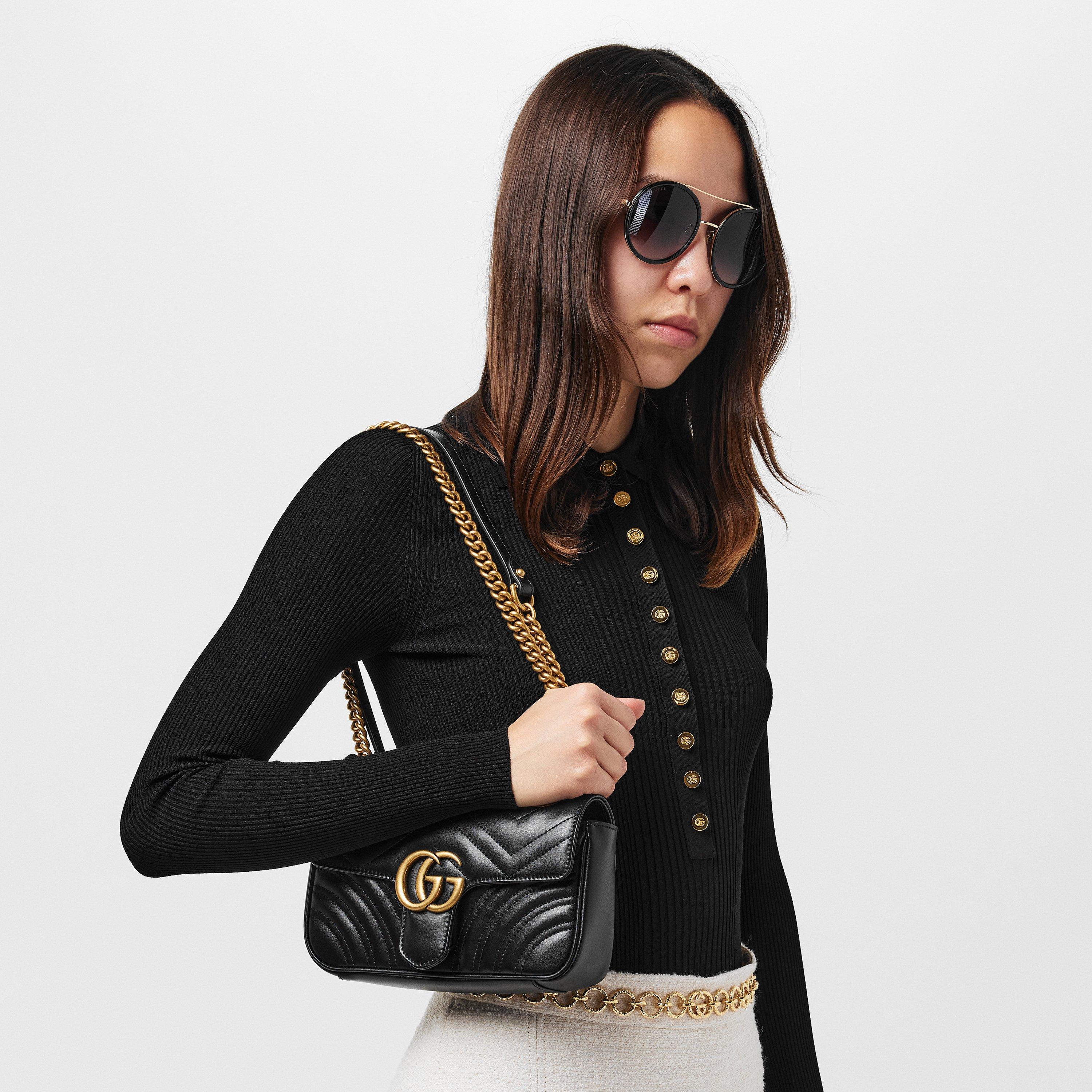 Black 1000 - Gucci - GG Marmont Matellassé Mini Bag - 3