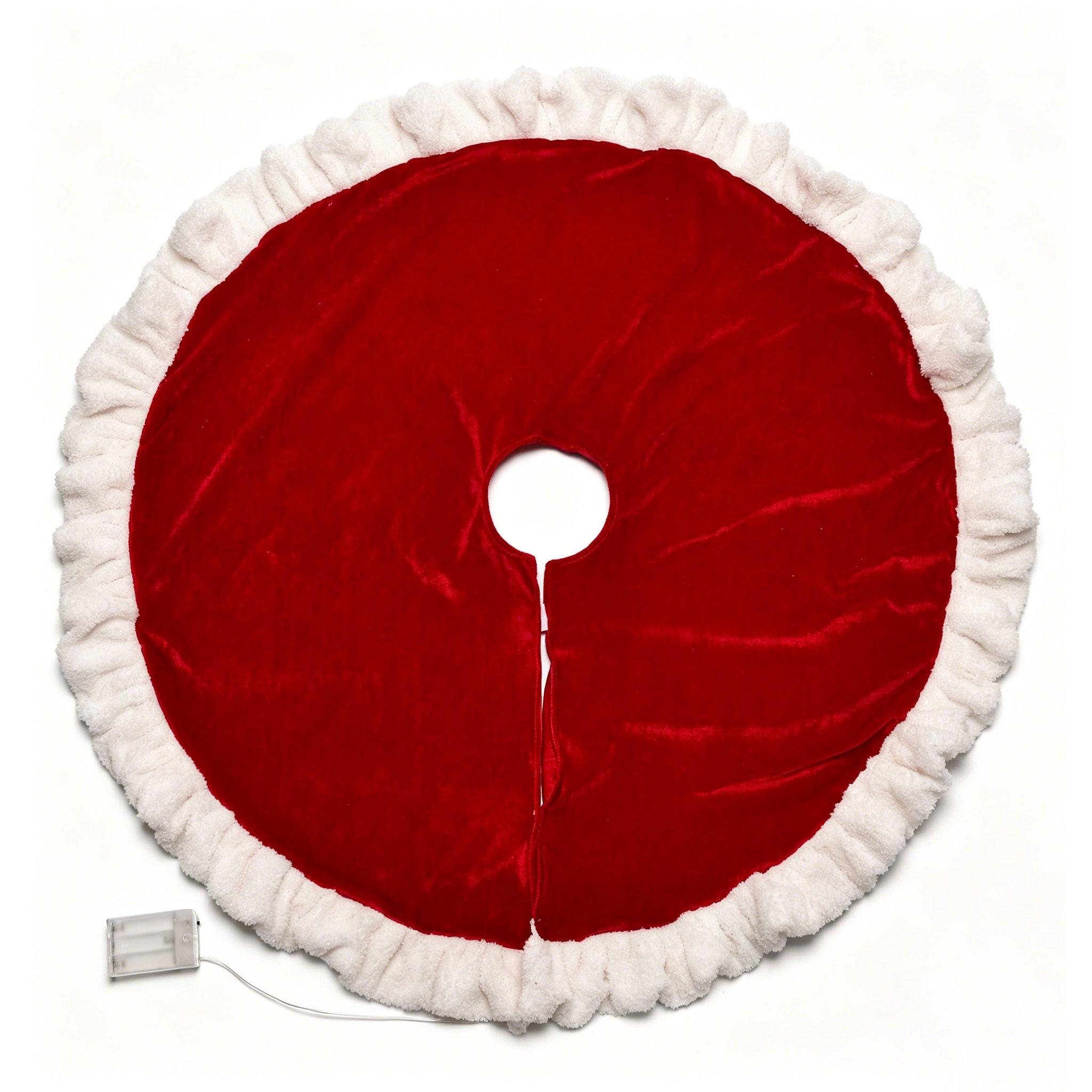 Red - The Spirit Of Christmas - Light Up Christmas Tree Skirt - 2