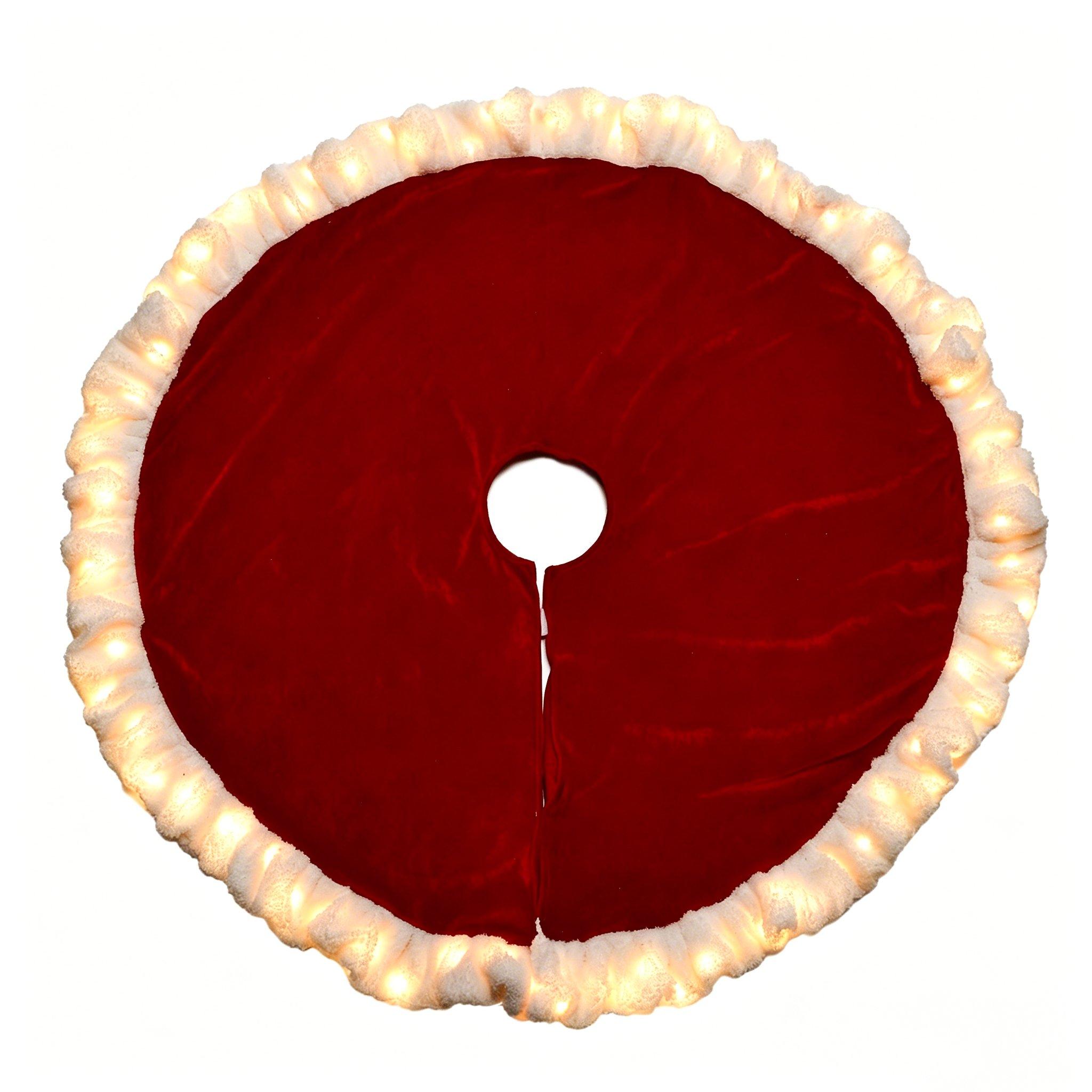 Red - The Spirit Of Christmas - Light Up Christmas Tree Skirt - 3