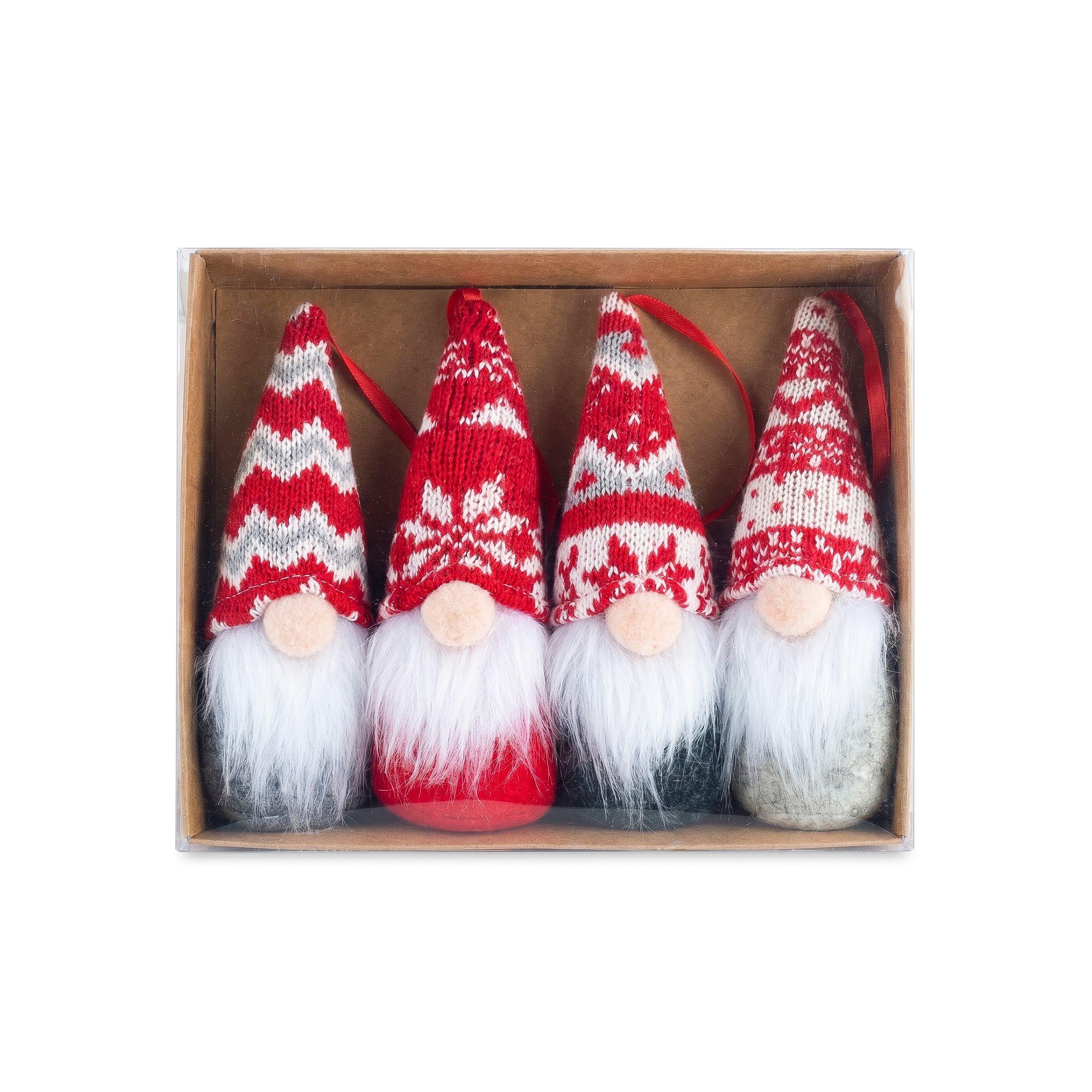 Gonks - The Spirit Of Christmas - 4 piece Gonk Tree Decorations - 4