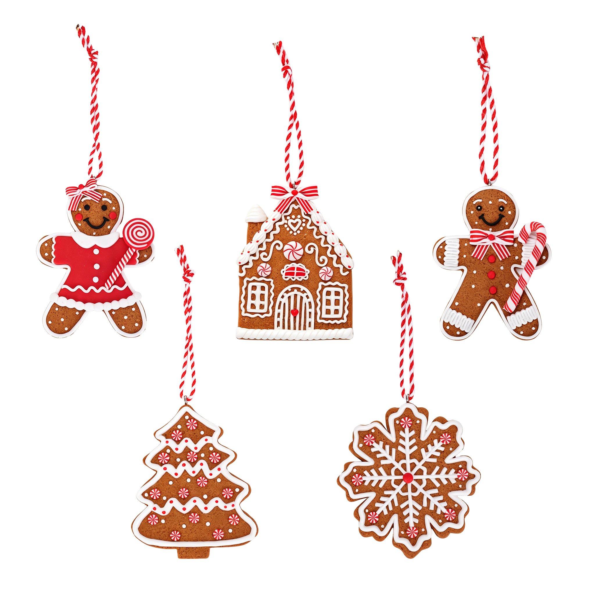 Gingerbread - The Spirit Of Christmas - SOC 5pc Dough Tree Decorations - 2