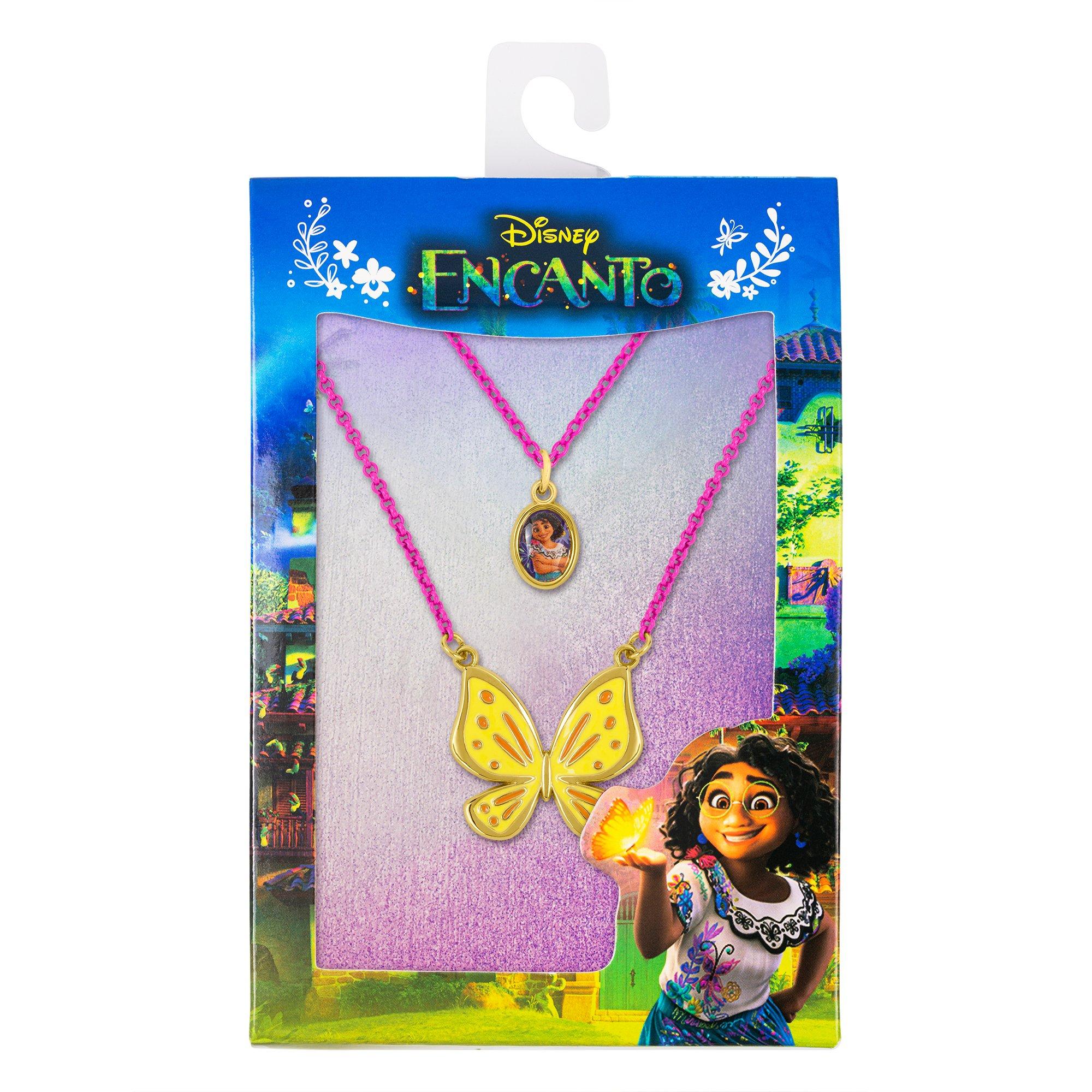 Roza/Žuta - Disney - Encanto Pink and Yellow Mirabel and Butterfly Double Layered Necklace - 4