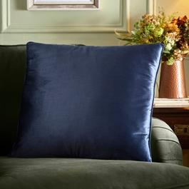 Appletree Harlan Plain Velvet Filled Cushion in Navy