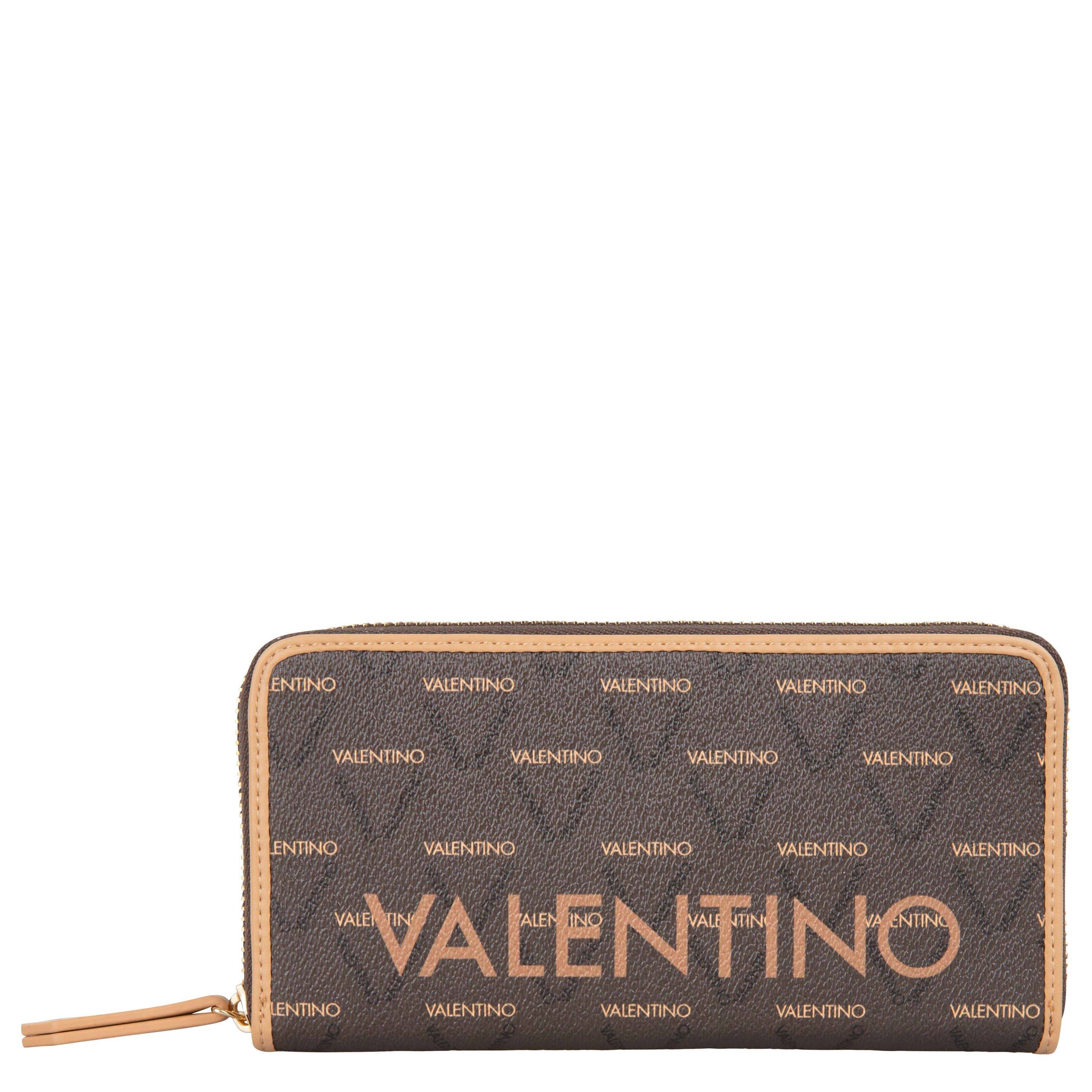 Cuoio/Multi E76 - Valentino - Valentino Logo Large Zip Around Purse - 1
