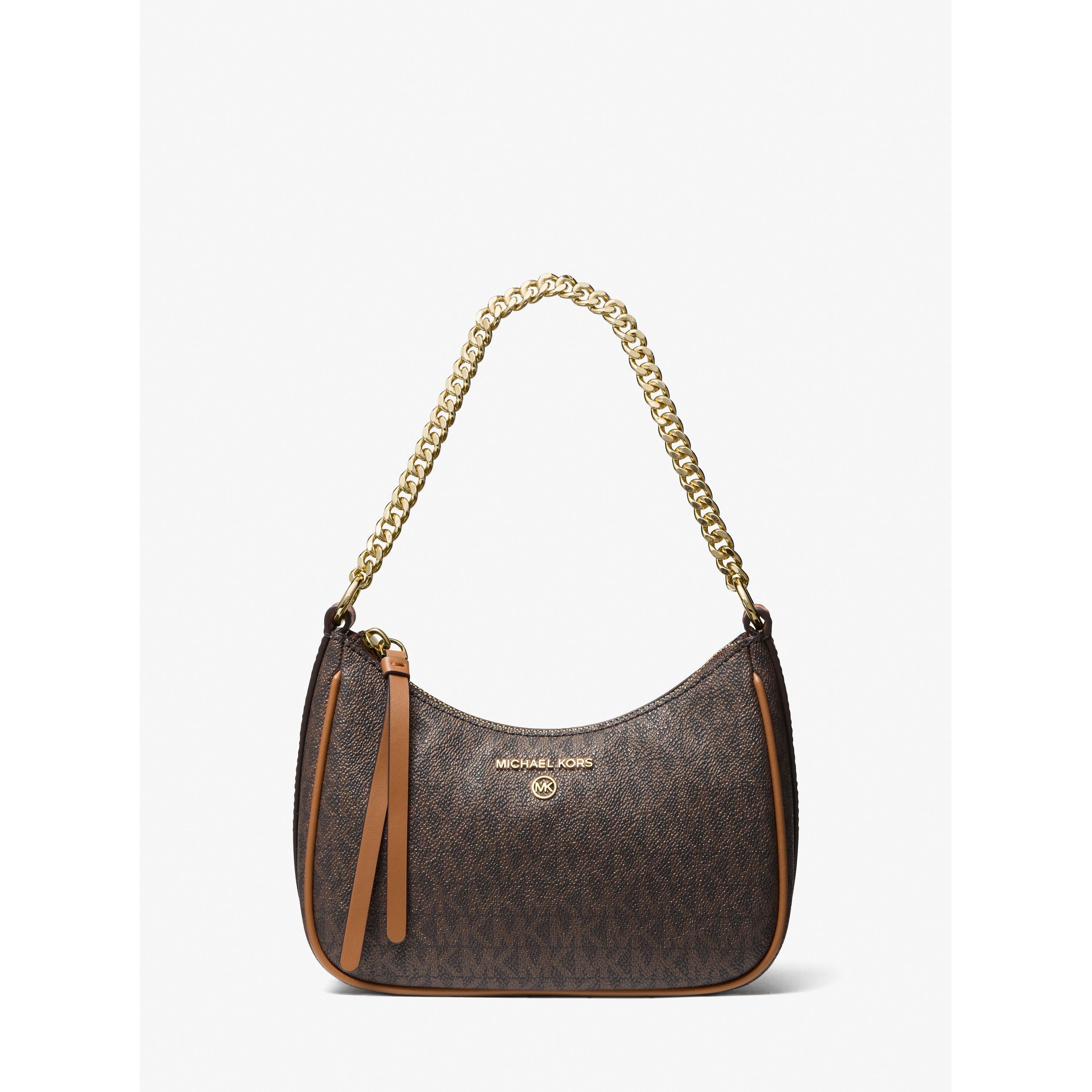 MICHAEL Michael Kors Women's Jet Set Signature Chain Shoulder Bag - BRN/ACORN