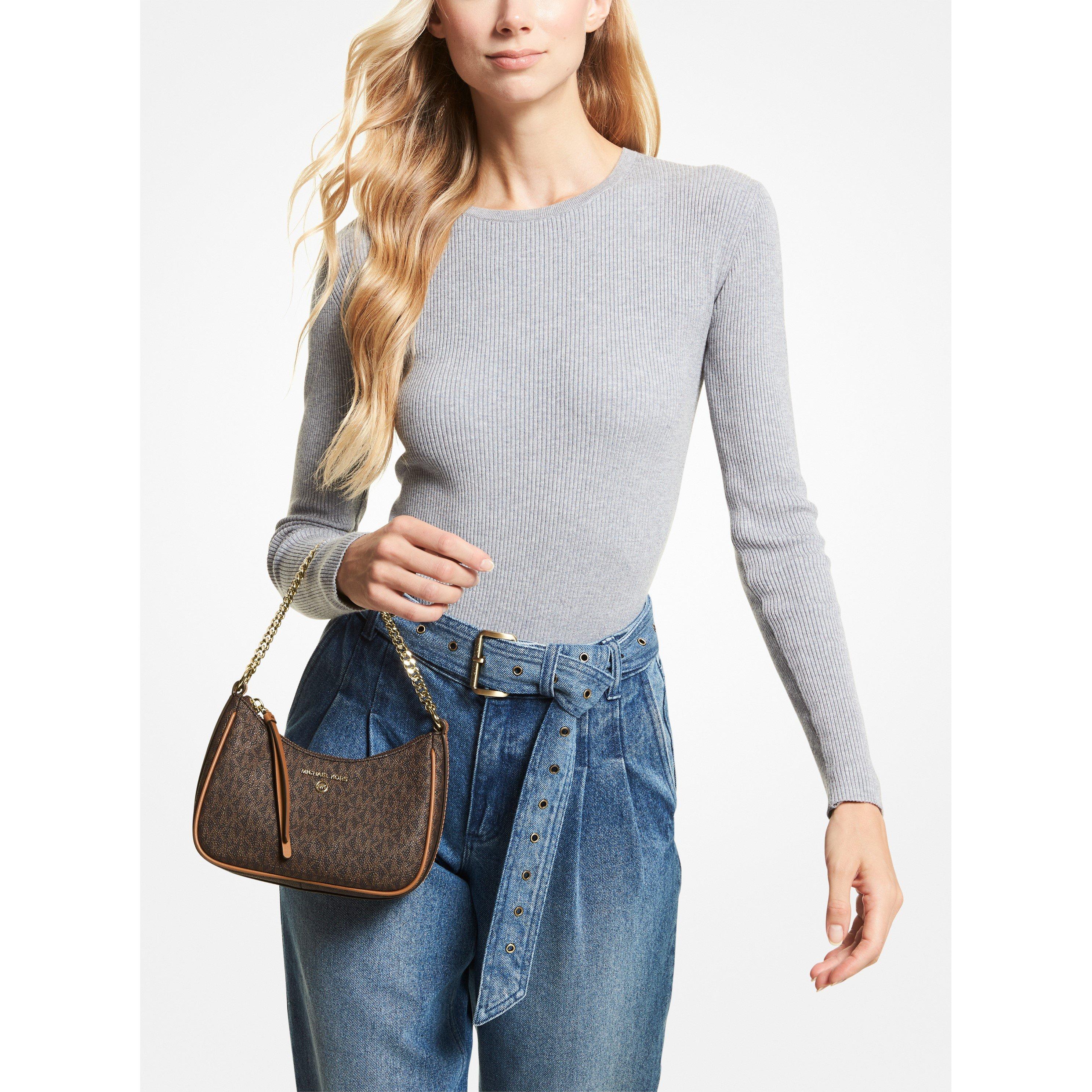 BRN/ACORN - MICHAEL Michael Kors - Women's Jet Set Signature Chain Shoulder Bag - 3