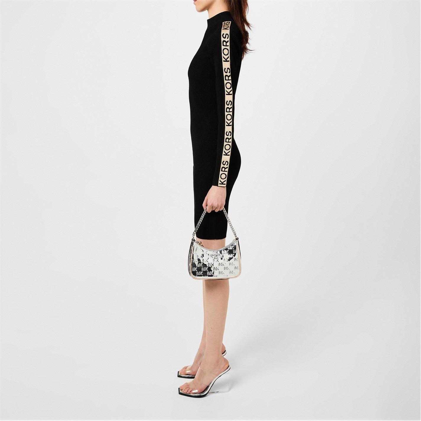 Silver - MICHAEL Michael Kors - Women's Jet Set Signature Chain Shoulder Bag - 2