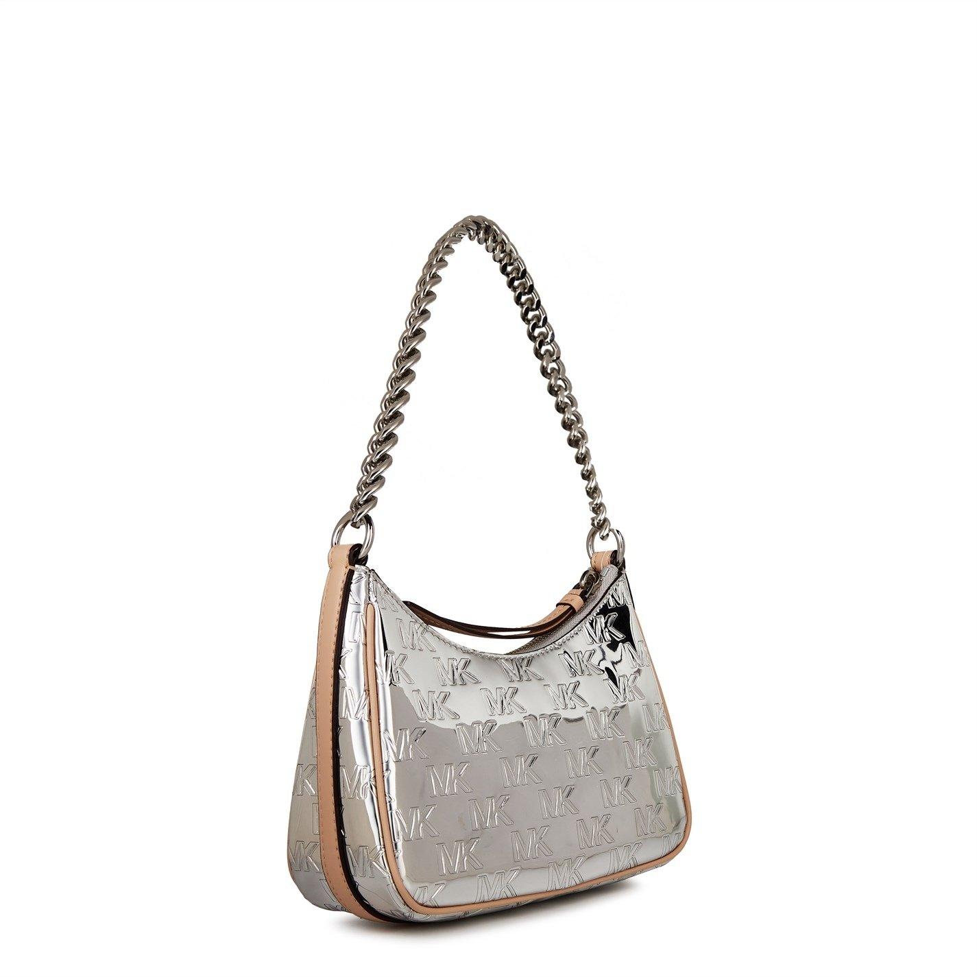 Silver - MICHAEL Michael Kors - Women's Jet Set Signature Chain Shoulder Bag - 3