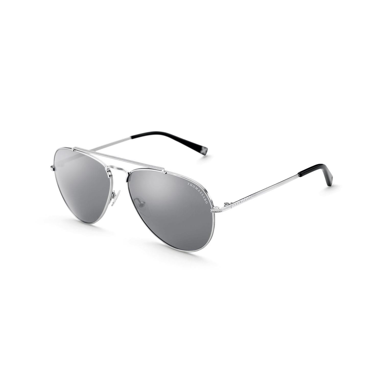 Black - Thomas Sabo - Harrison Pilot Mirrored Sunglasses - 1