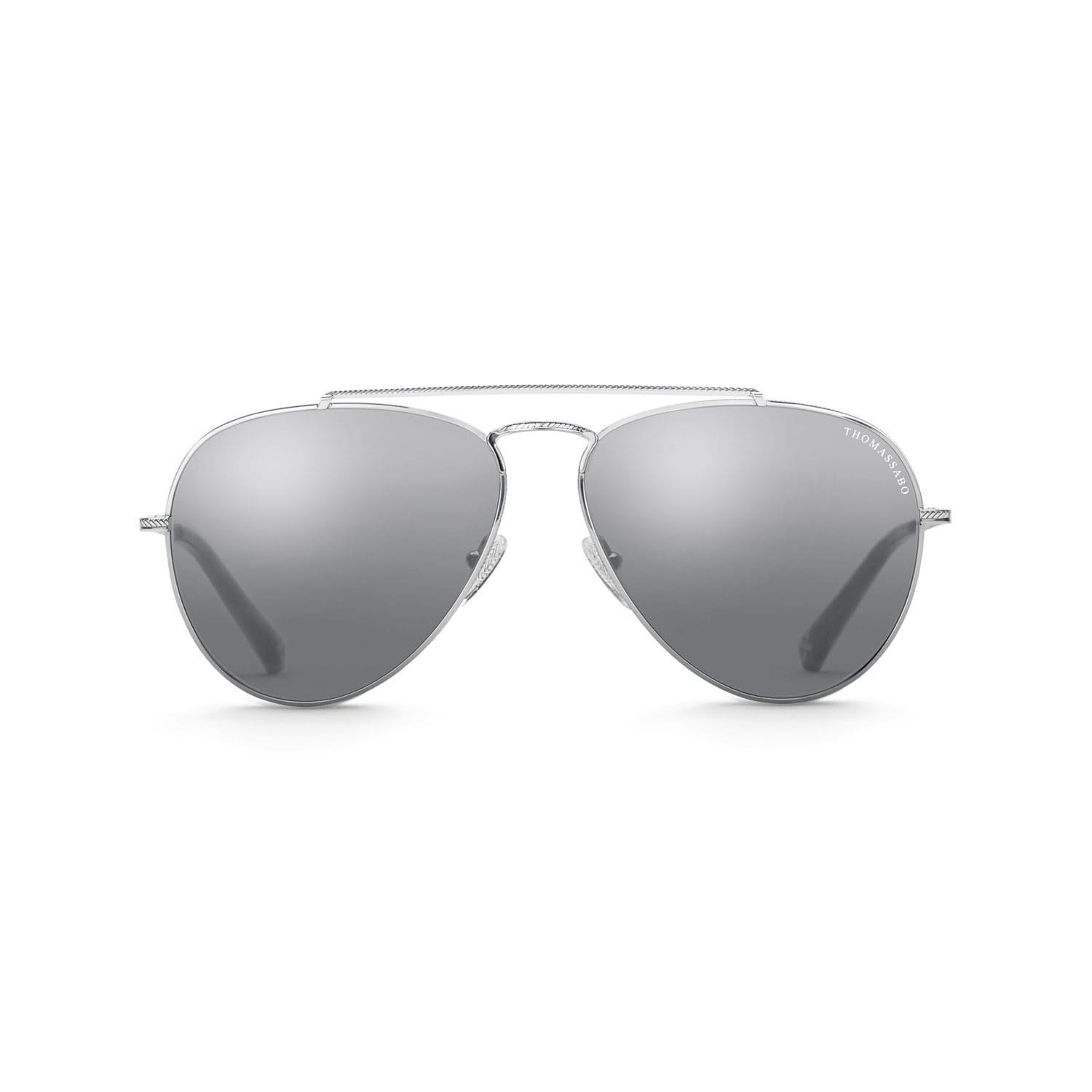 Black - Thomas Sabo - Harrison Pilot Mirrored Sunglasses - 4