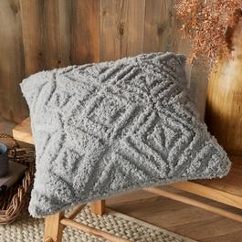 Fusion Romo Pinsonic Sherpa Fleece Filled Cushion in Grey