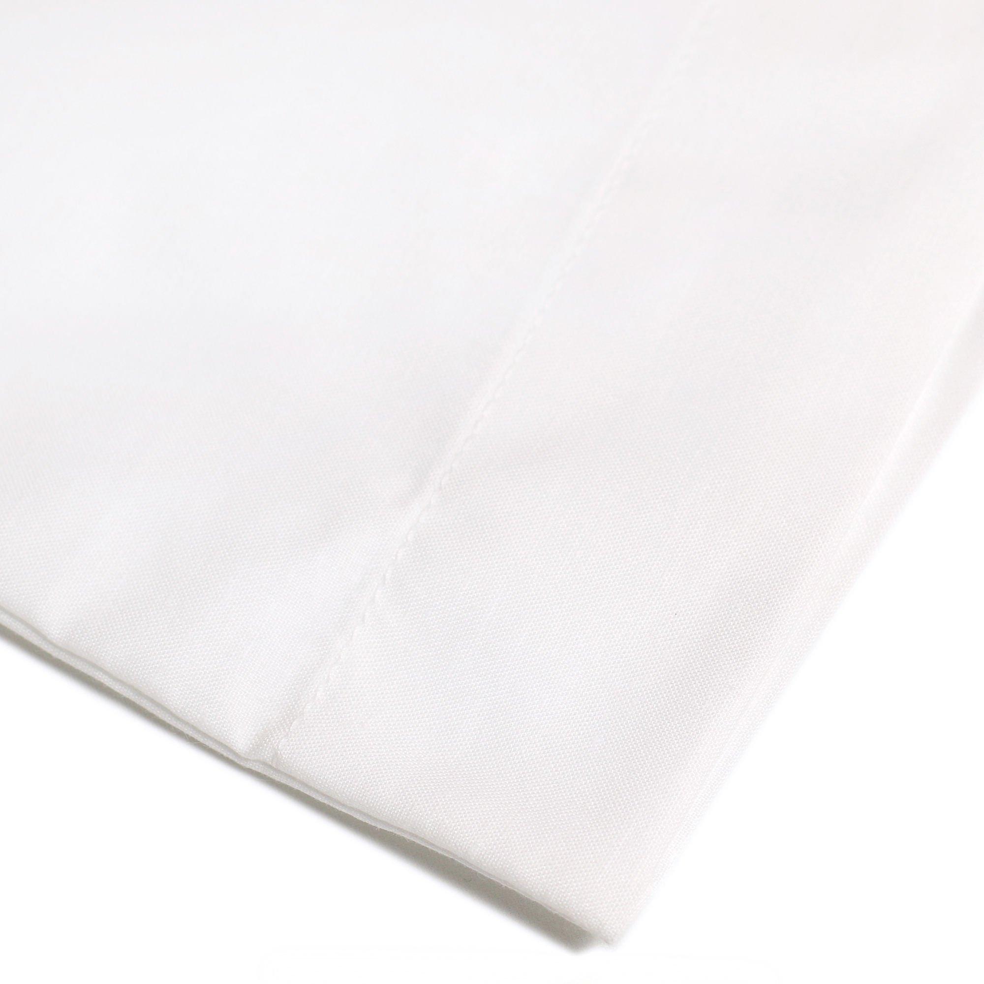White - Serene Home - Plain Dye Pair of Housewife Pillowcases in White - 3